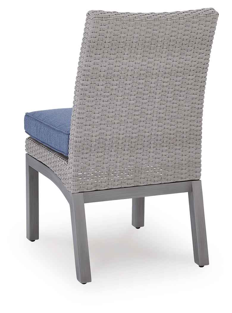 Half Moon Beach Blue/Gray Outdoor Side Chair with Cushion (Set of 2) - Image 5