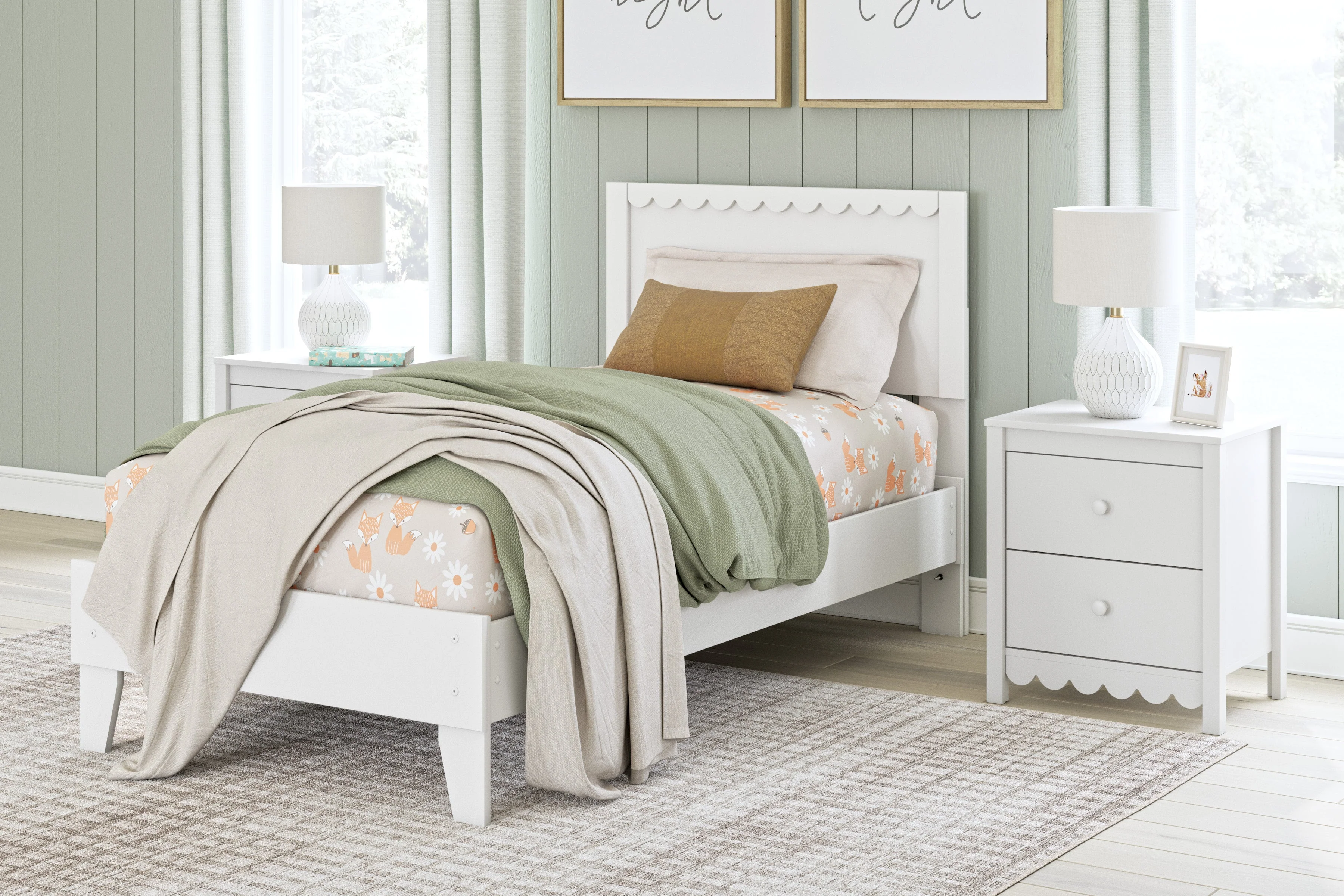 Hallityn White Youth Panel Platform Bedroom Set - Image 3