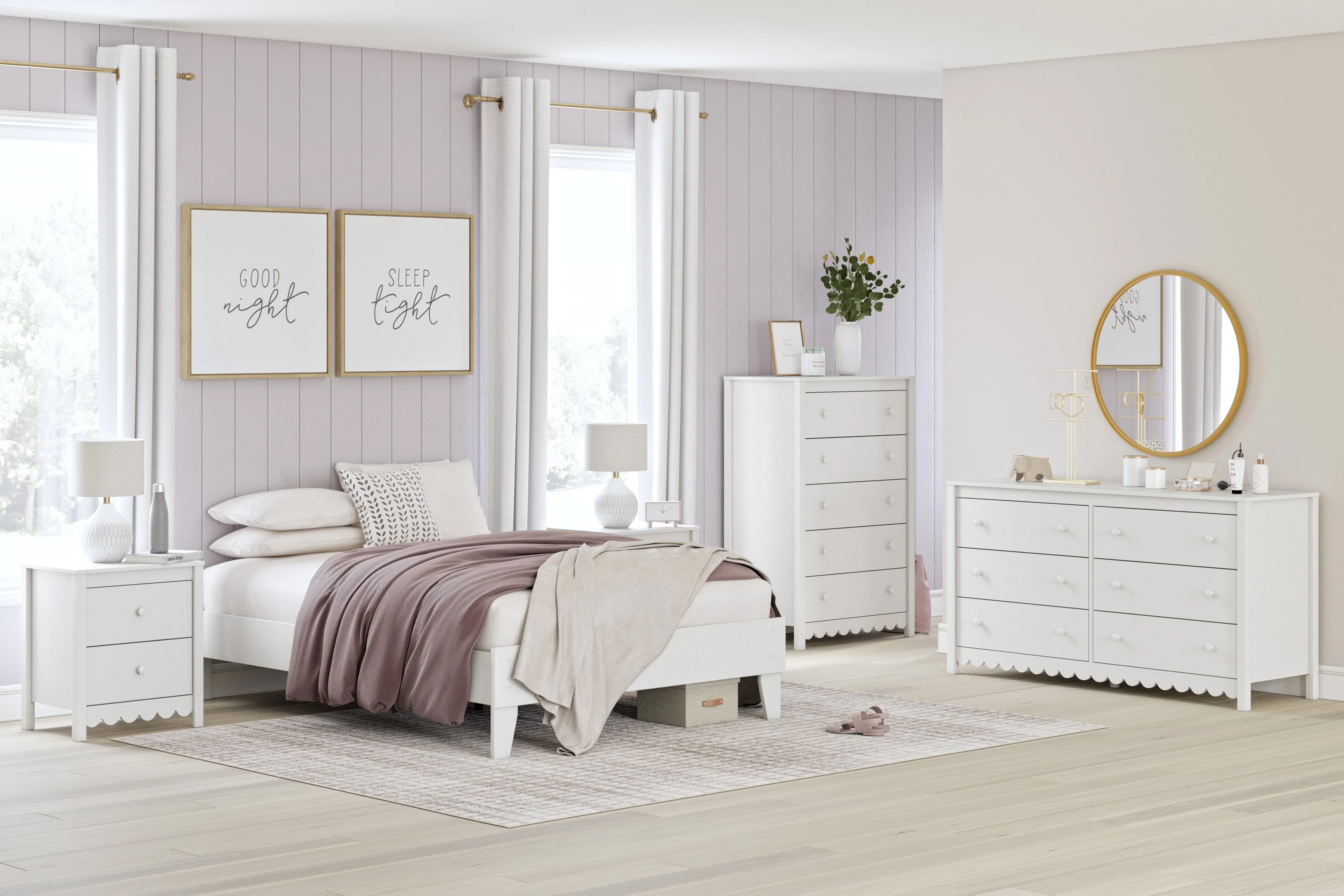 Hallityn White Youth Platform Bedroom Set - Image 5