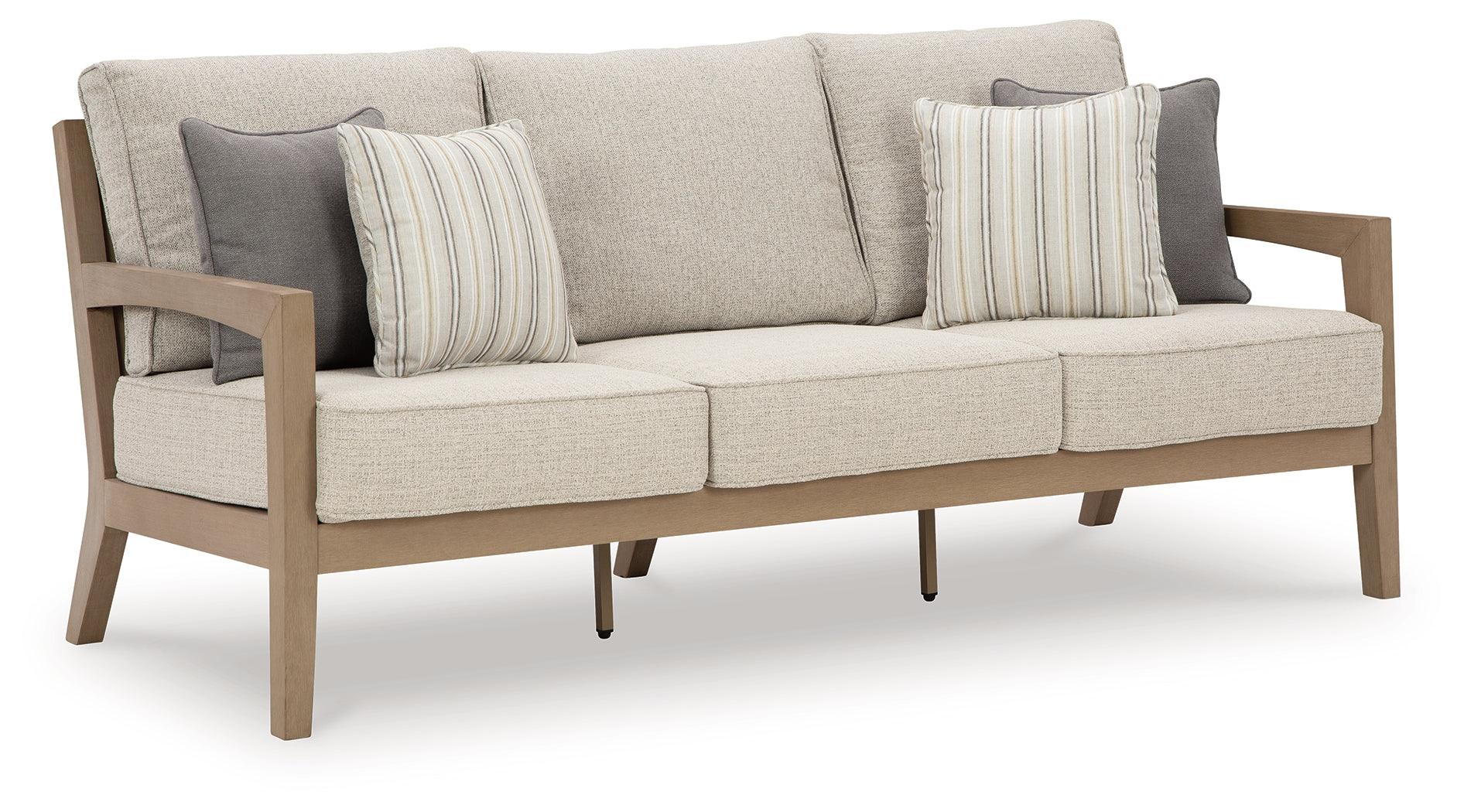 Hallow Creek Driftwood Outdoor Sofa with Cushion - Image 6