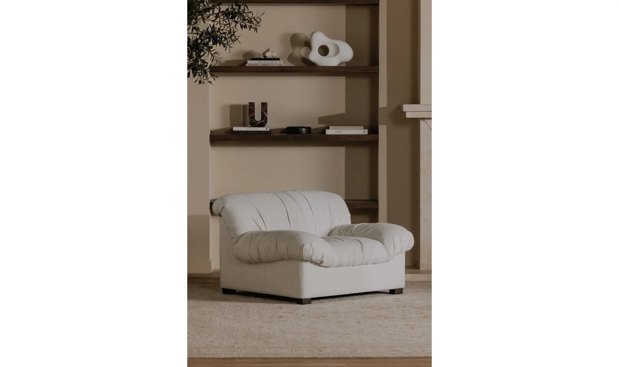 Halston Lounge Chair Flecked Oat - Image 5
