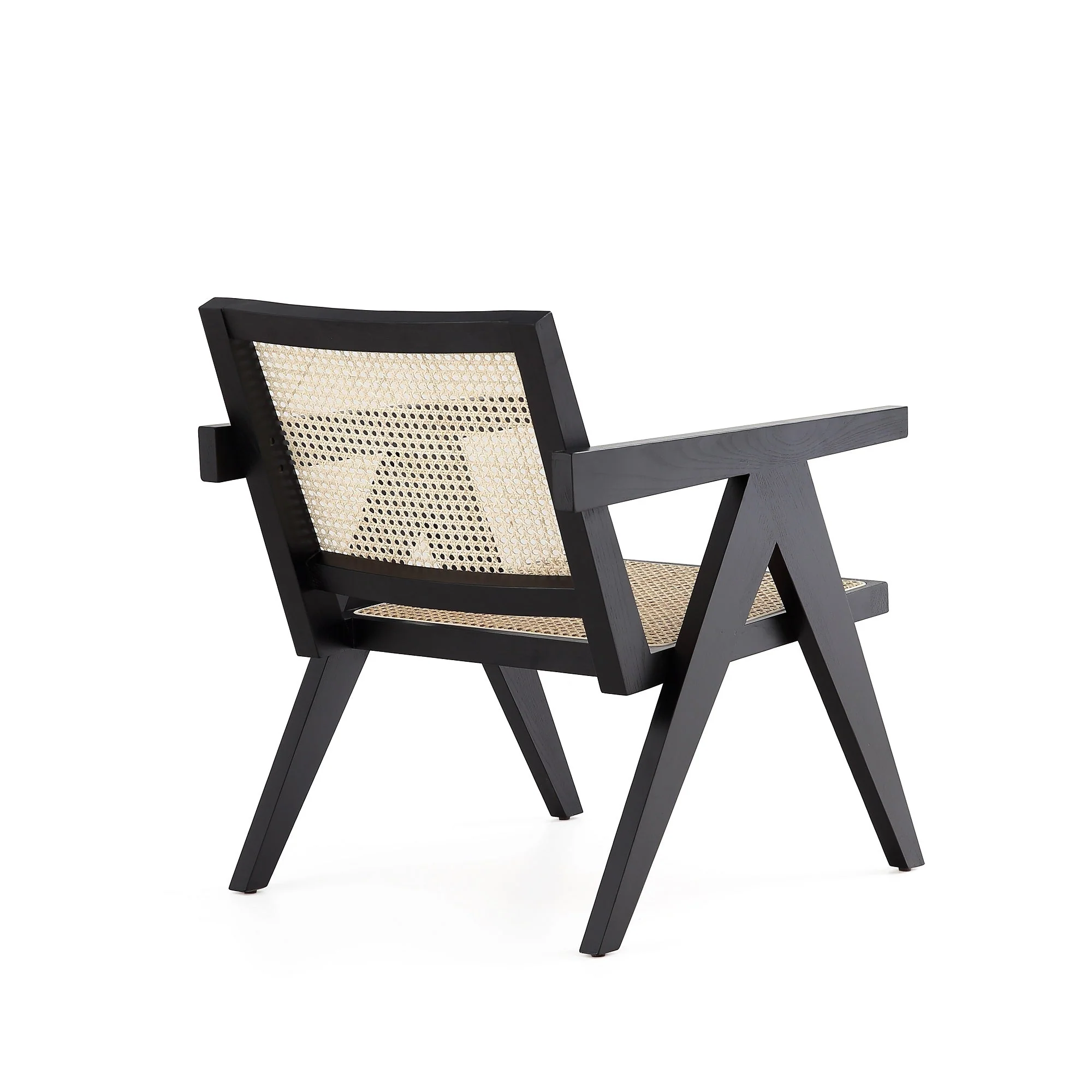 Hamlet Accent Chair in Black and Natural Cane - Image 6