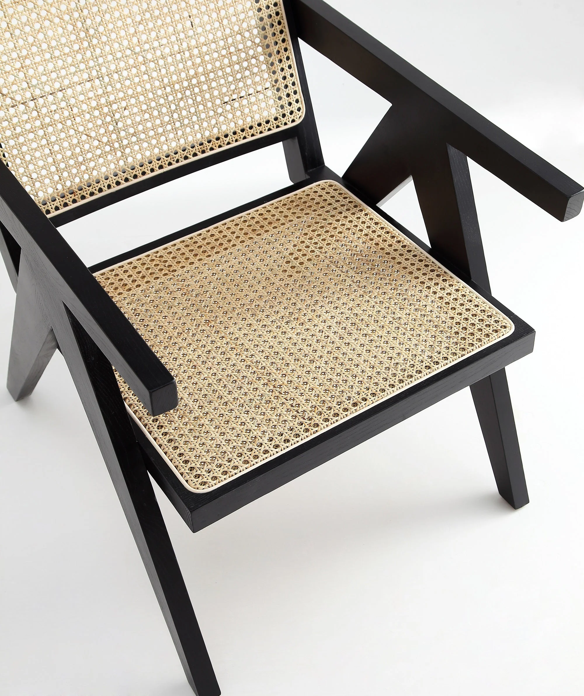 Hamlet Accent Chair in Black and Natural Cane (set of 2) - Image 7