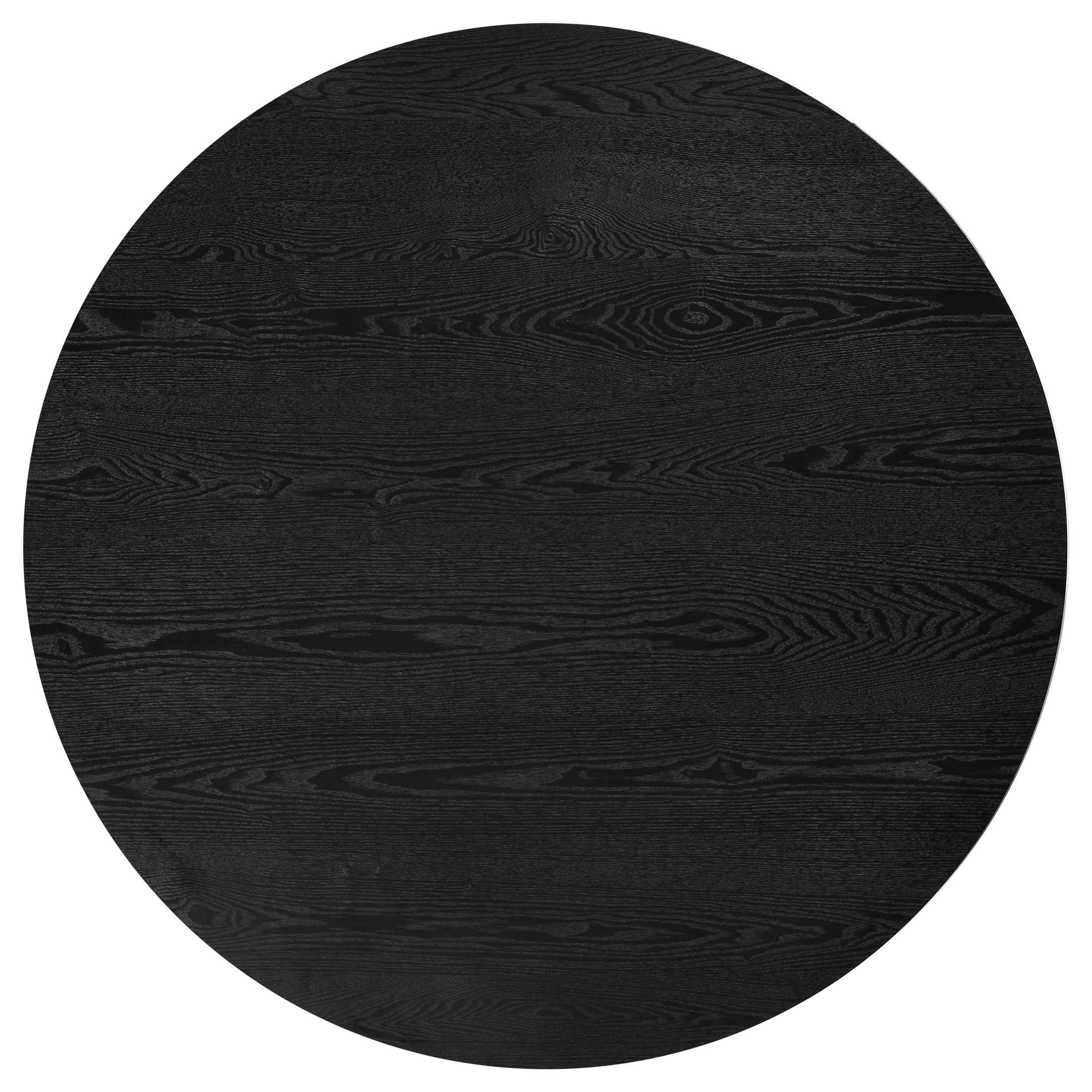 Hamlyn Black 5-piece Round Wood Dining Set - Image 2