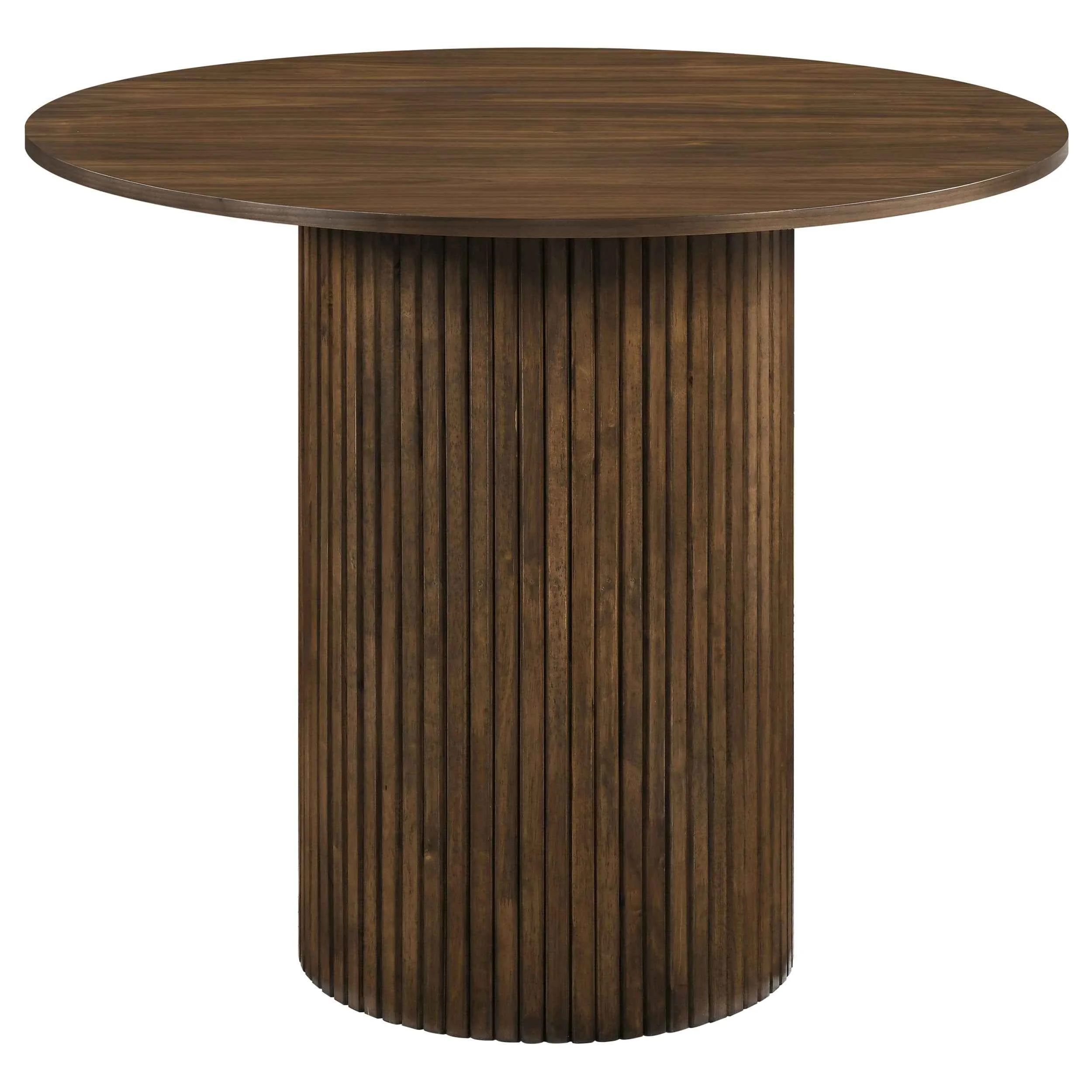 Hamlyn Grey/Walnut 5-piece Round Wood Counter Height Dining Set - Image 2