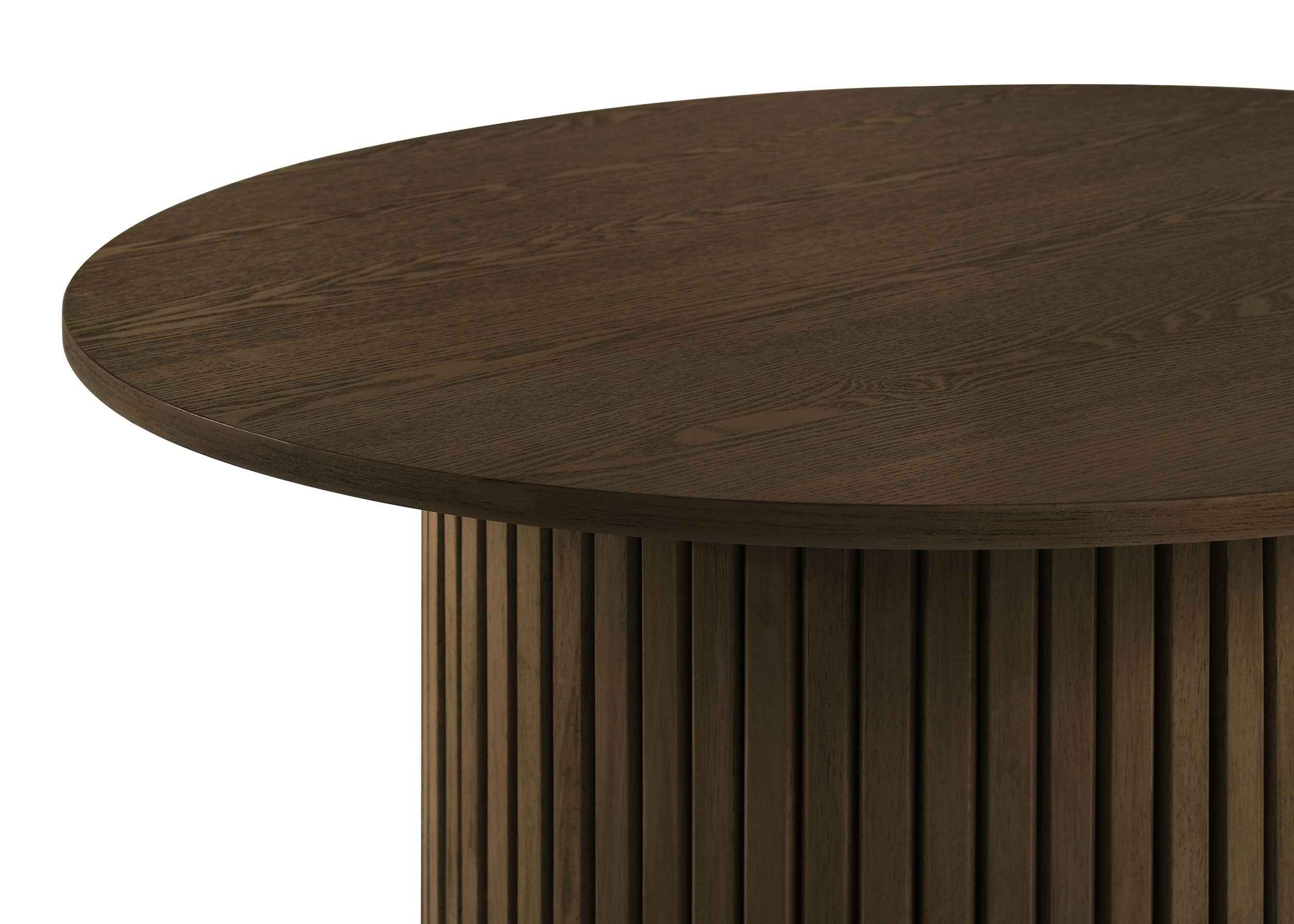 Hamlyn Walnut 3-piece Round Fluted Coffee and End Table Set - Image 7