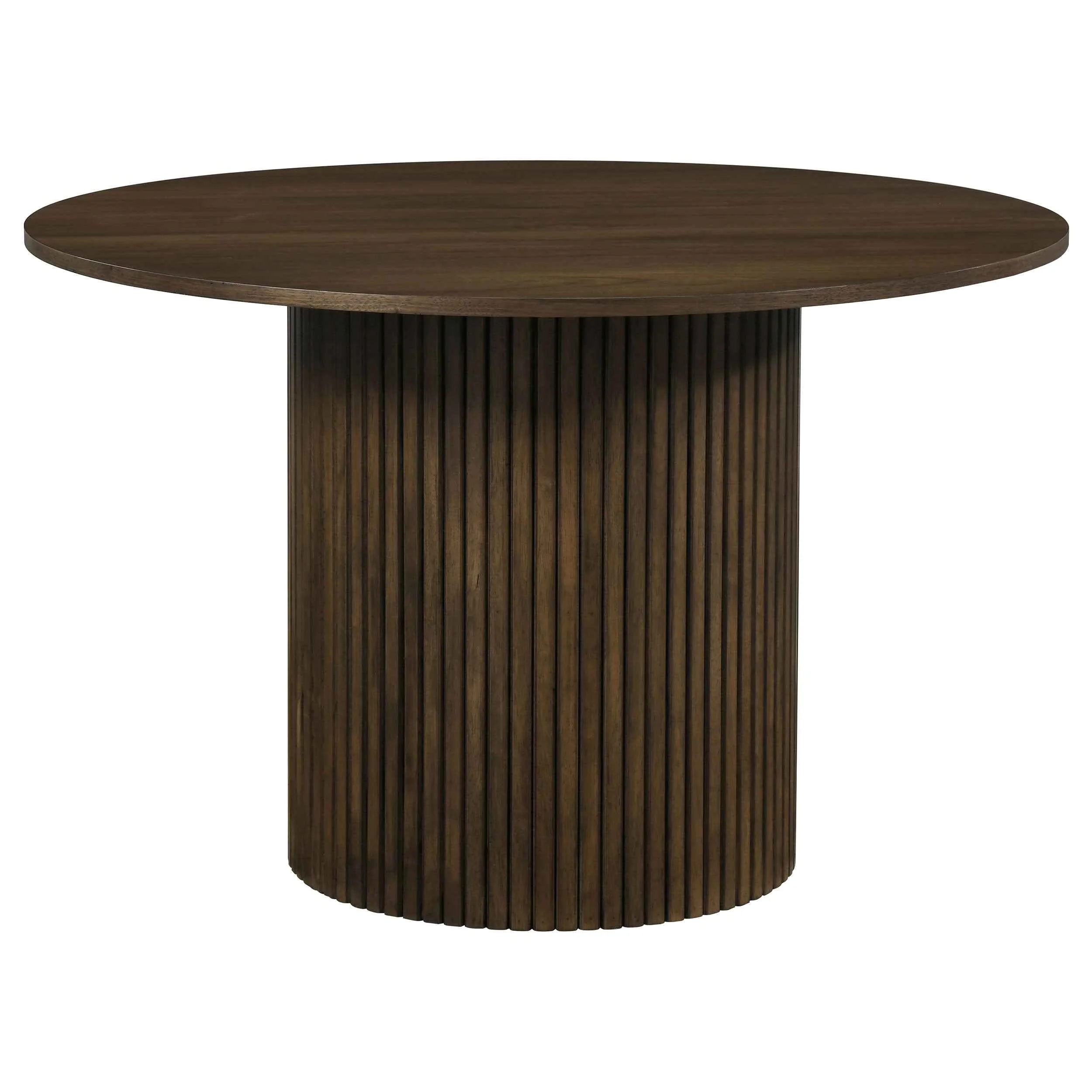 Hamlyn Walnut 5-piece Round Wood Dining Set