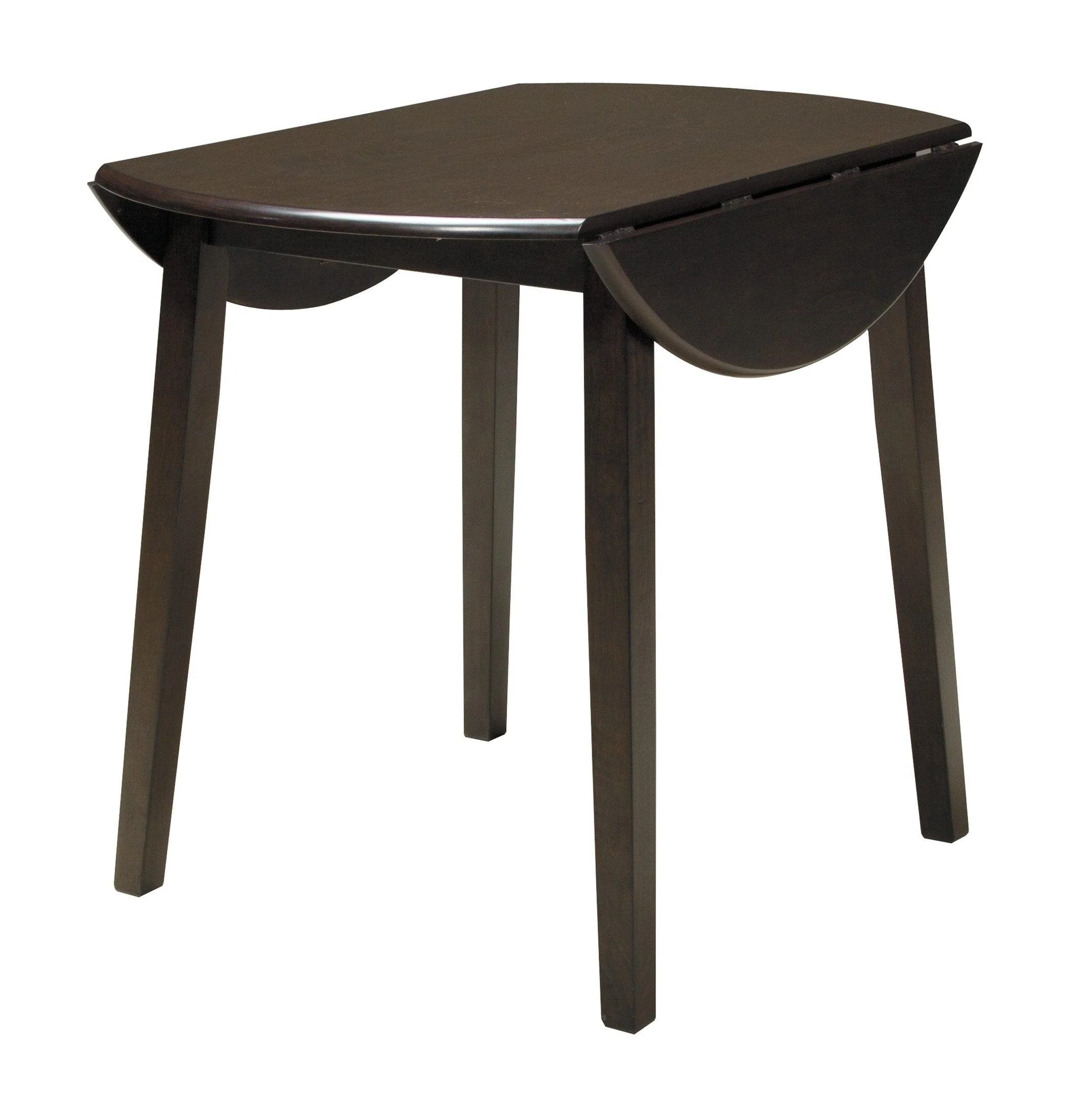 Hammis Dark Brown 5-Piece Round Drop Leaf Table Set - Image 4