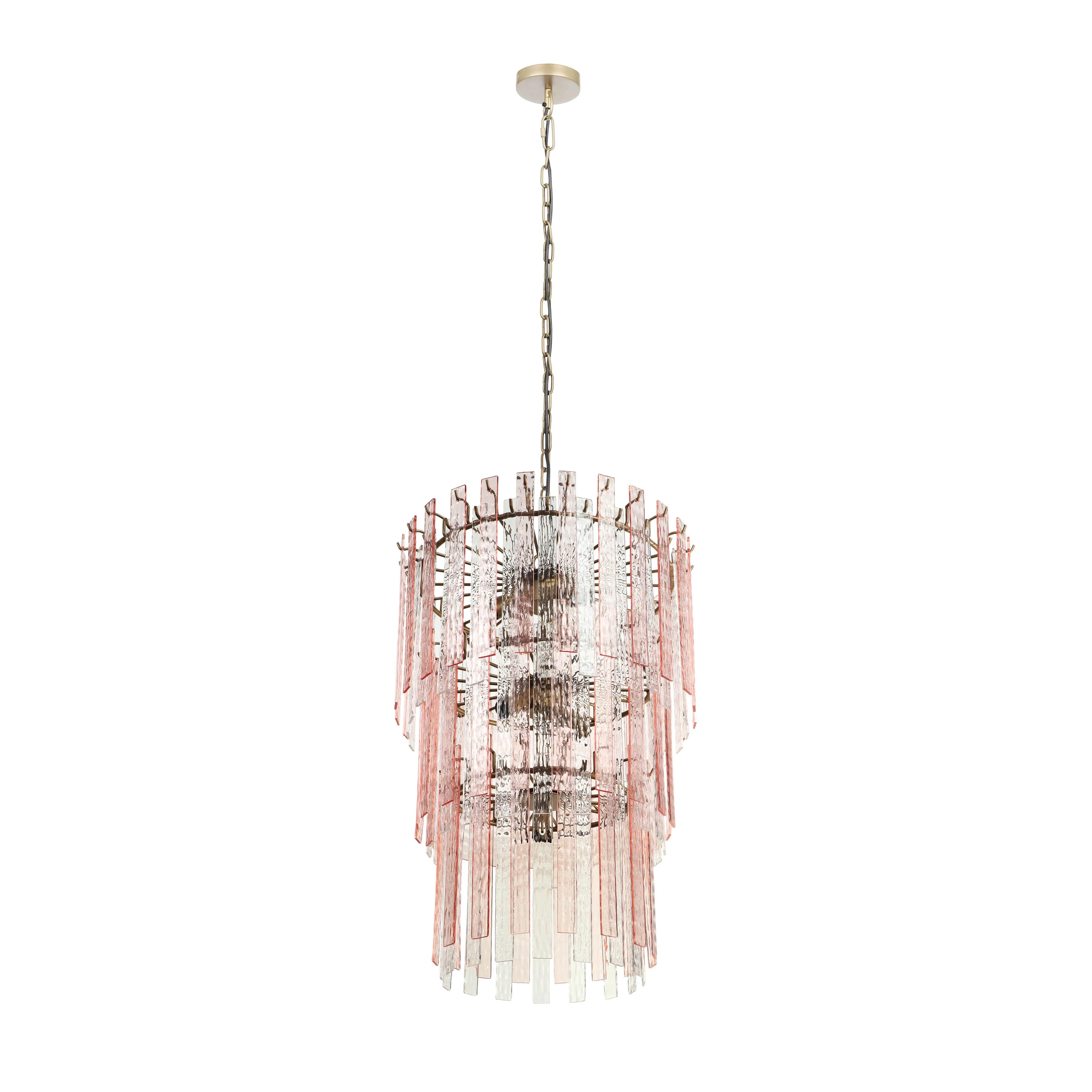 Hampshire Pink Acrylic 3-Tier Chandelier - Image 3