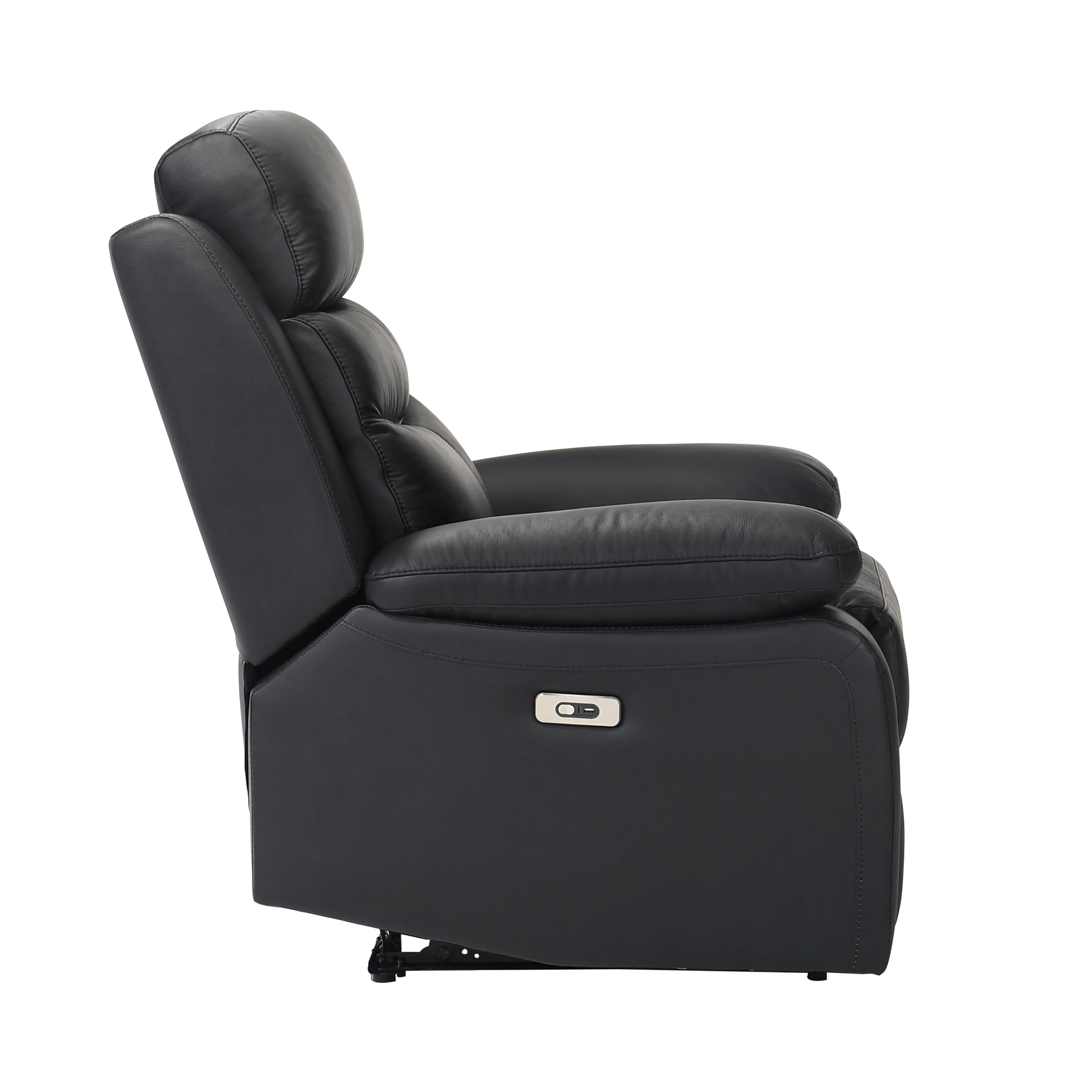 Hancock Black Leather Power Double Reclining Living Room Set - Image 12