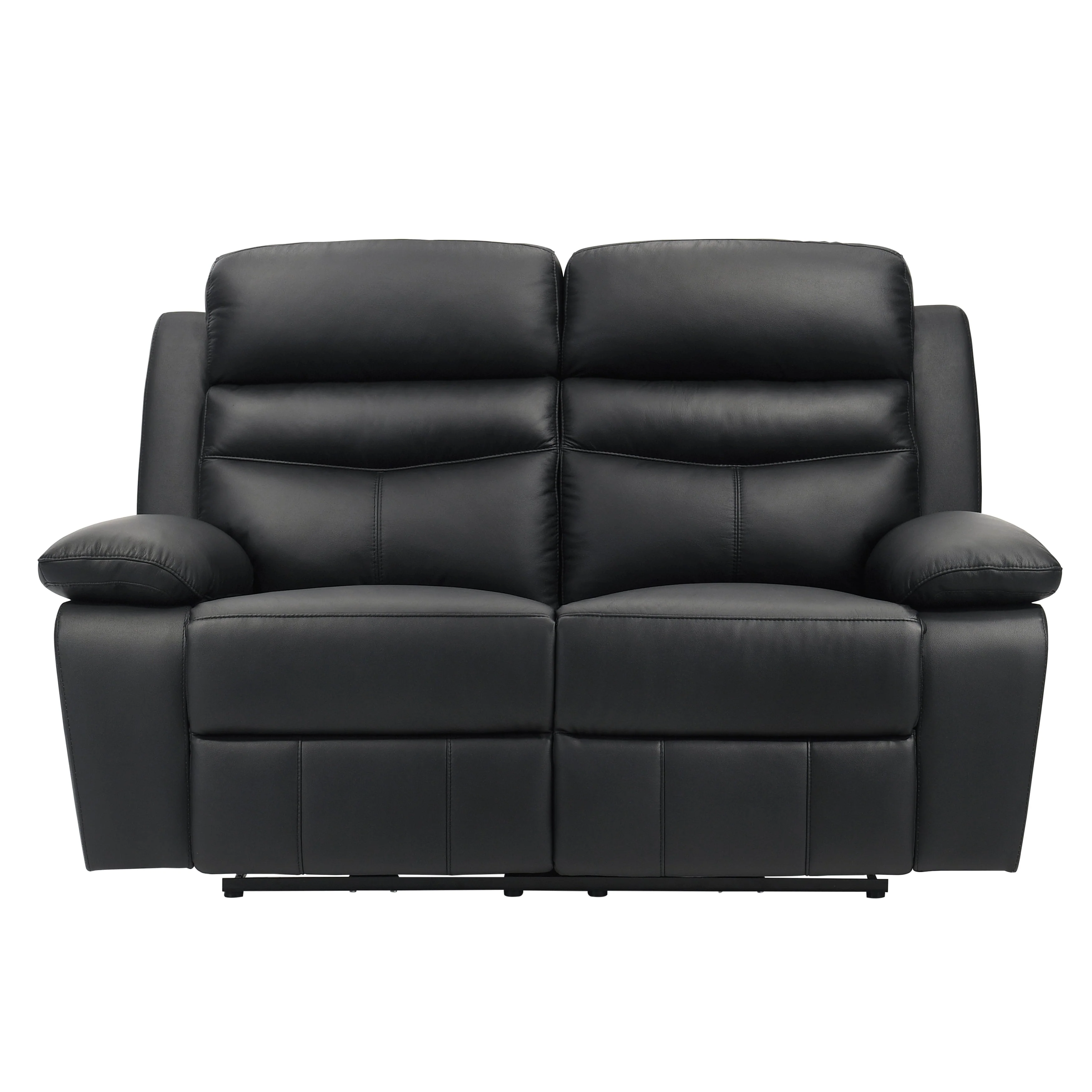 Hancock Black Leather Power Double Reclining Living Room Set - Image 6