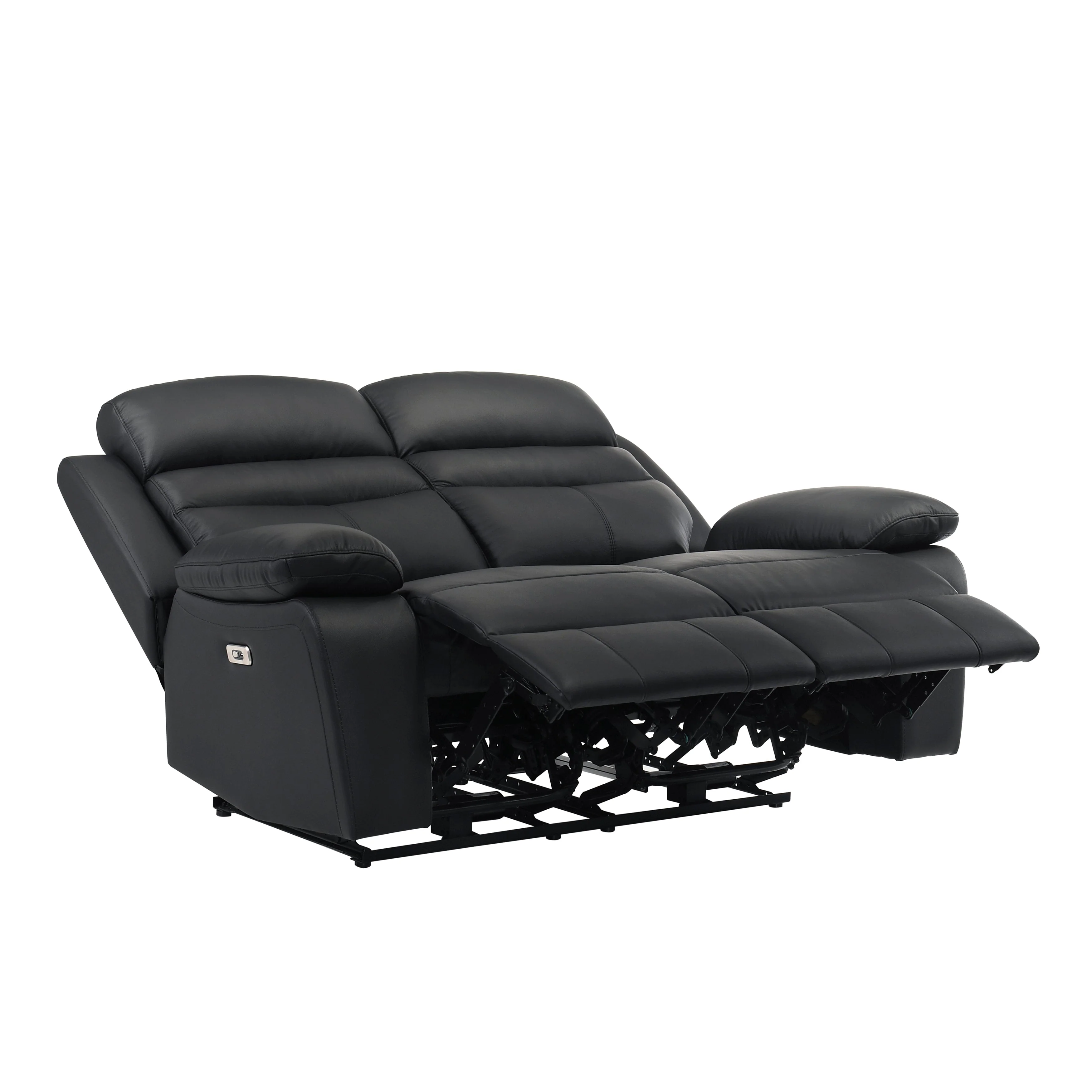 Hancock Black Leather Power Double Reclining Living Room Set - Image 8