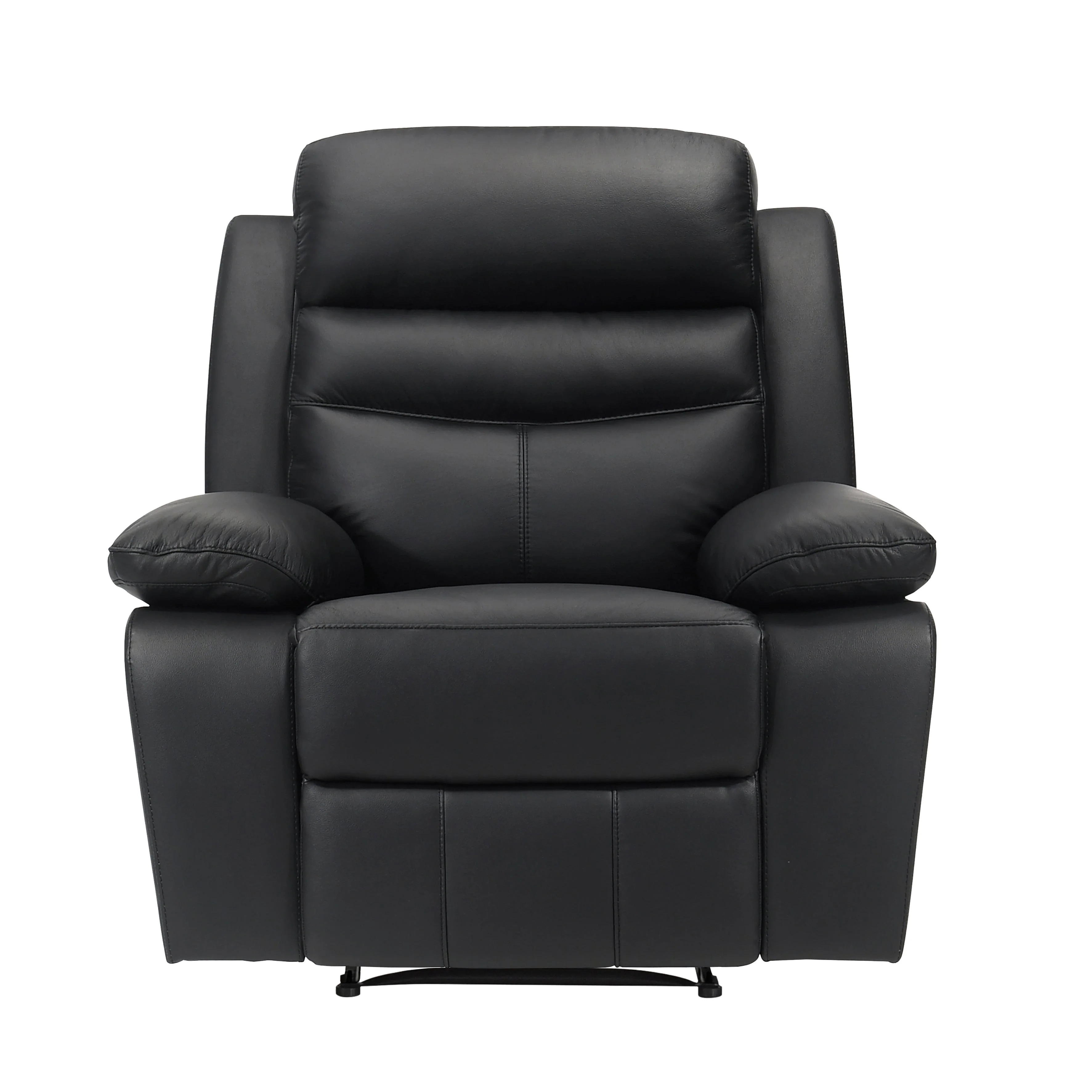 Hancock Black Leather Reclining Chair
