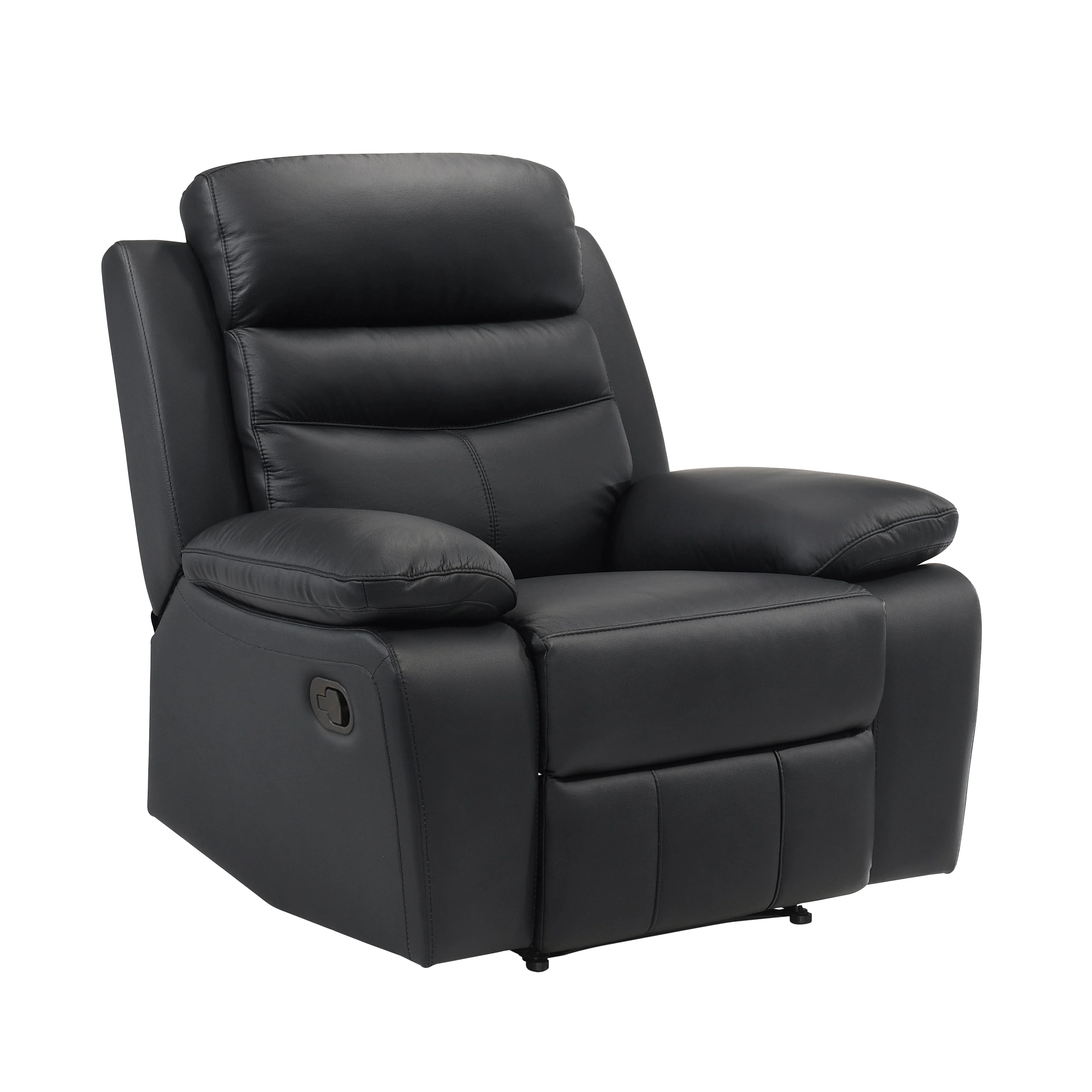 Hancock Black Leather Reclining Chair - Image 3