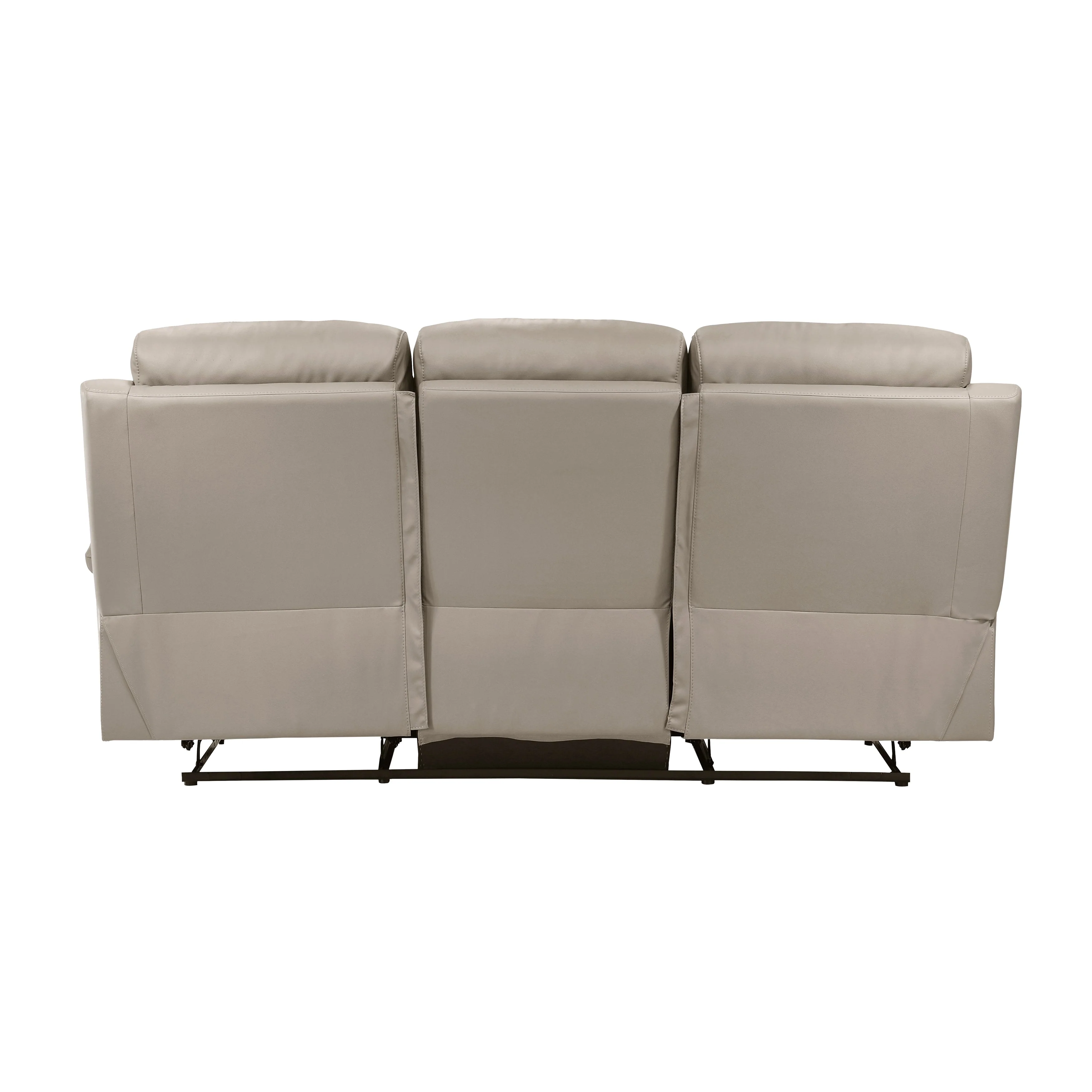 Hancock Latte Leather Double Reclining Sofa - Image 3