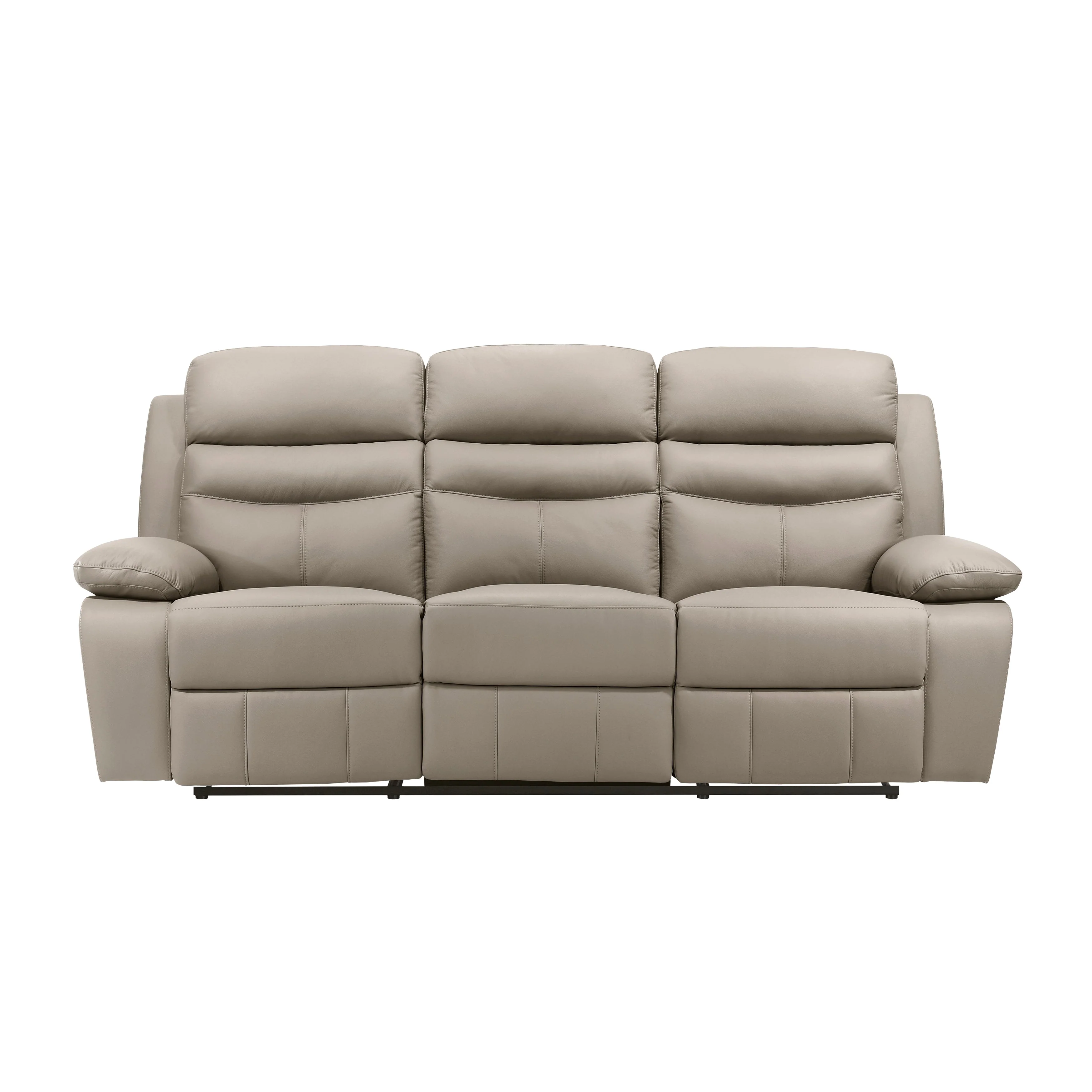 Hancock Latte Leather Double Reclining Sofa - Image 7