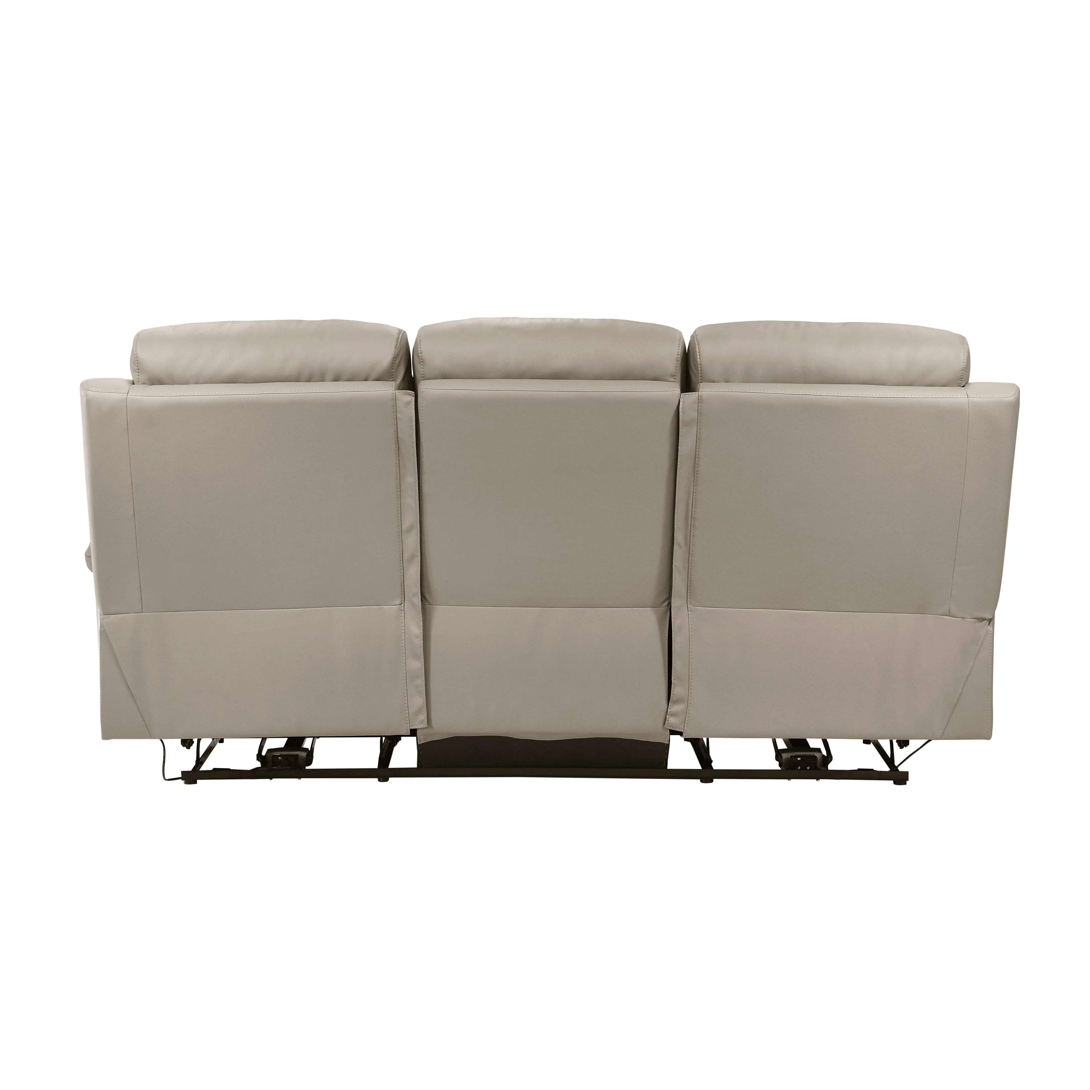 Hancock Latte Leather Power Double Reclining Living Room Set - Image 6