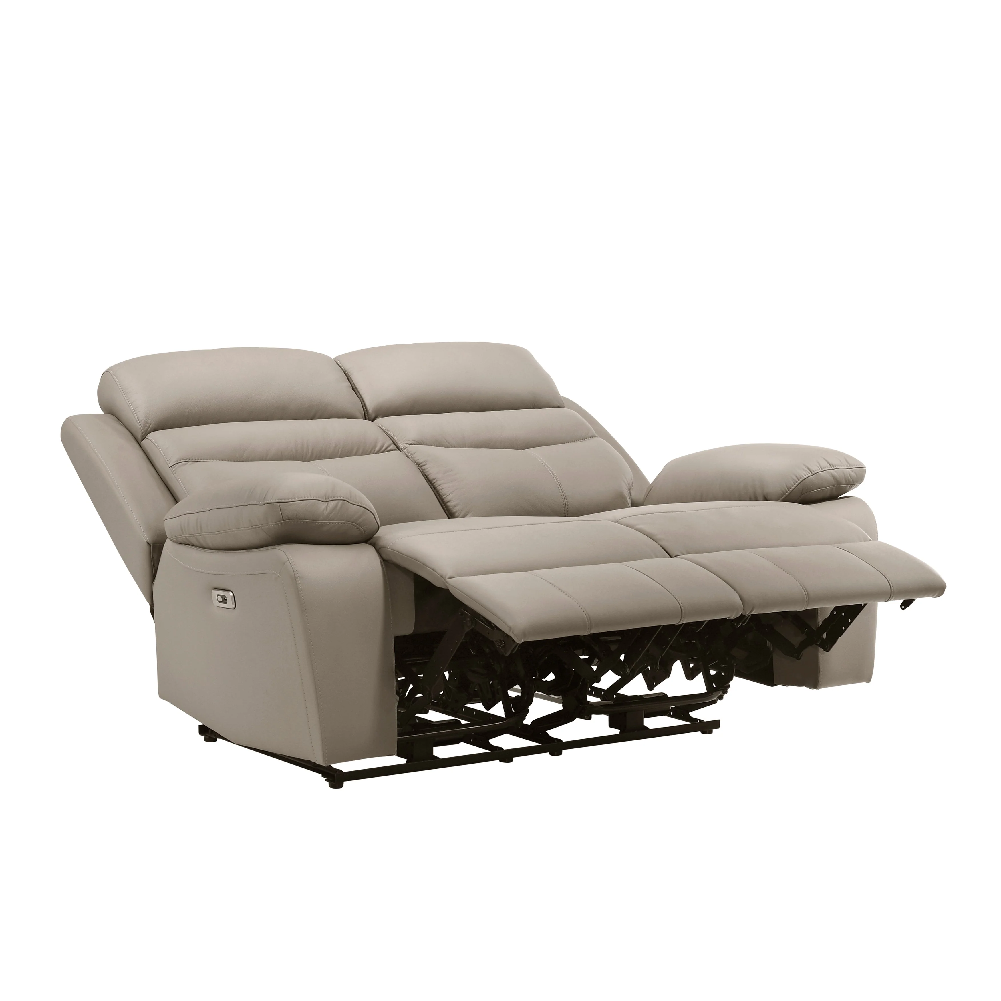 Hancock Latte Leather Power Double Reclining Living Room Set - Image 9