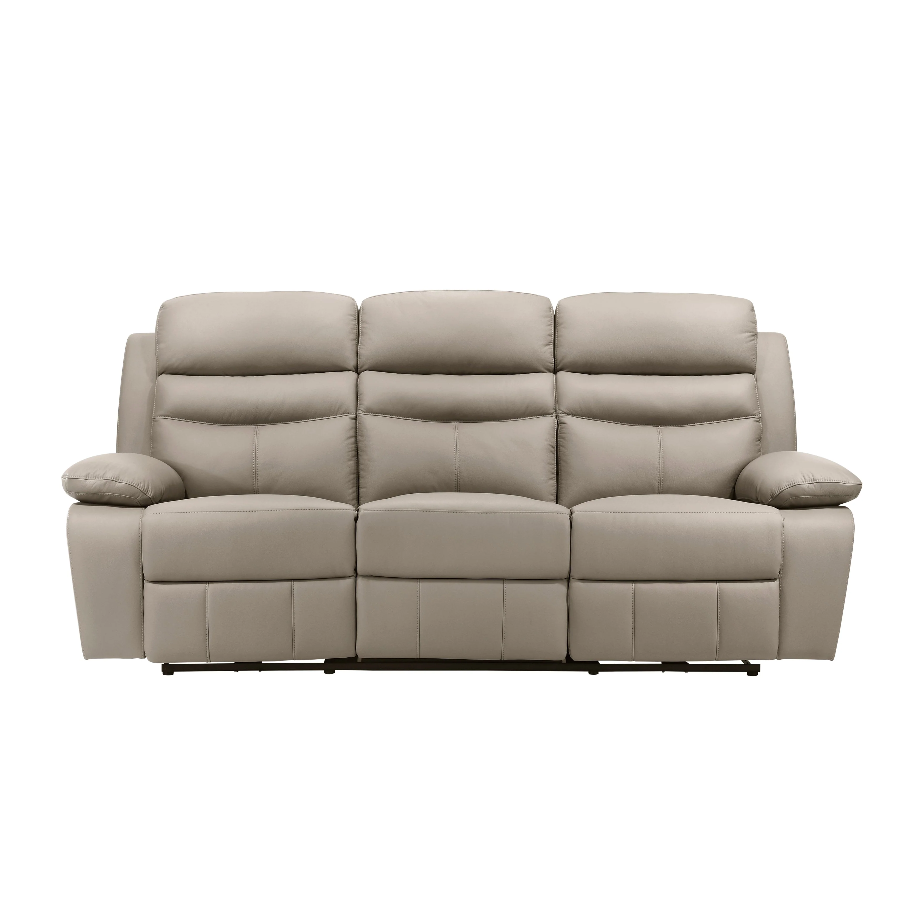 Hancock Latte Leather Power Double Reclining Sofa