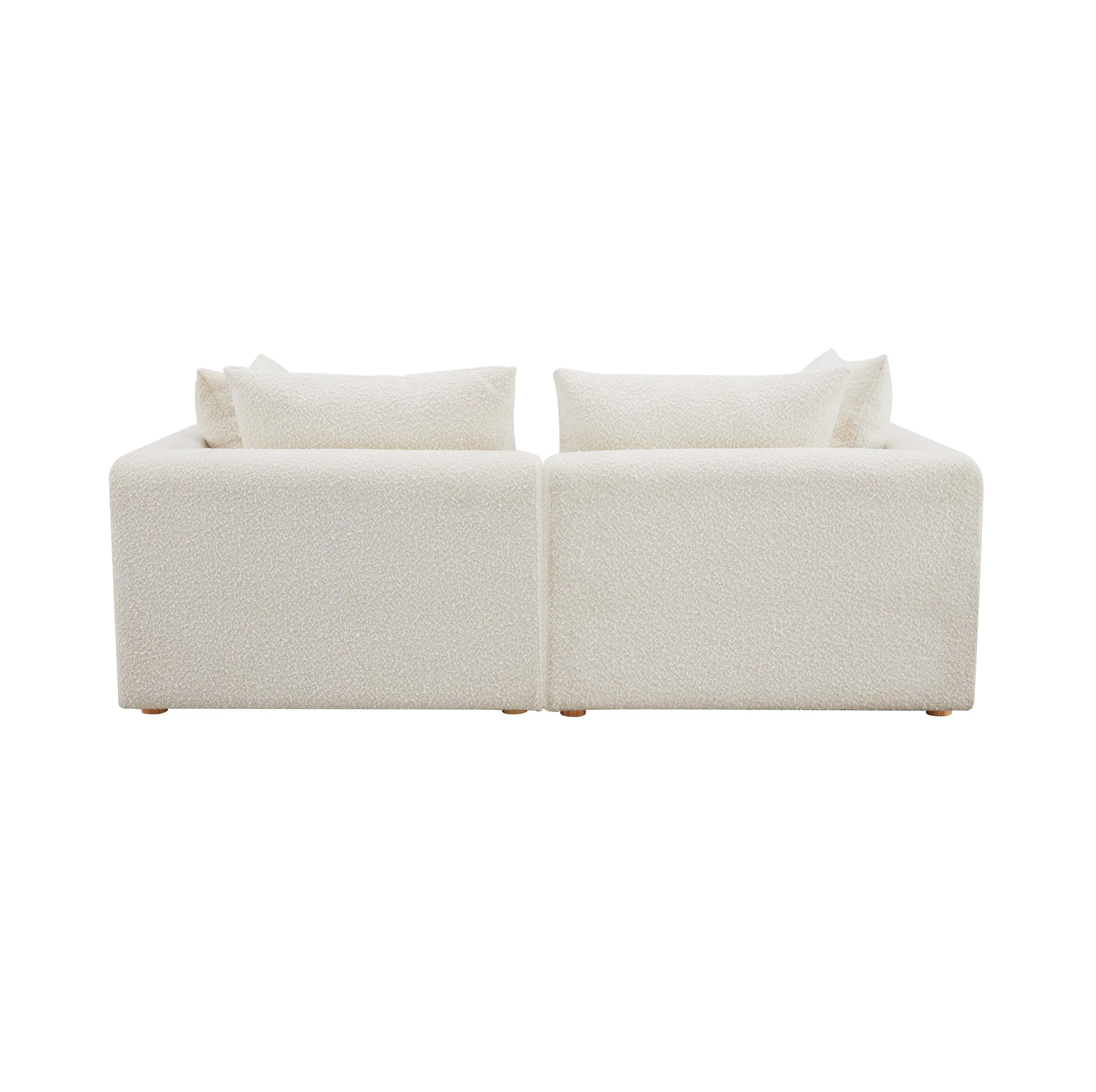 Hangover Cream Boucle Loveseat - Image 3