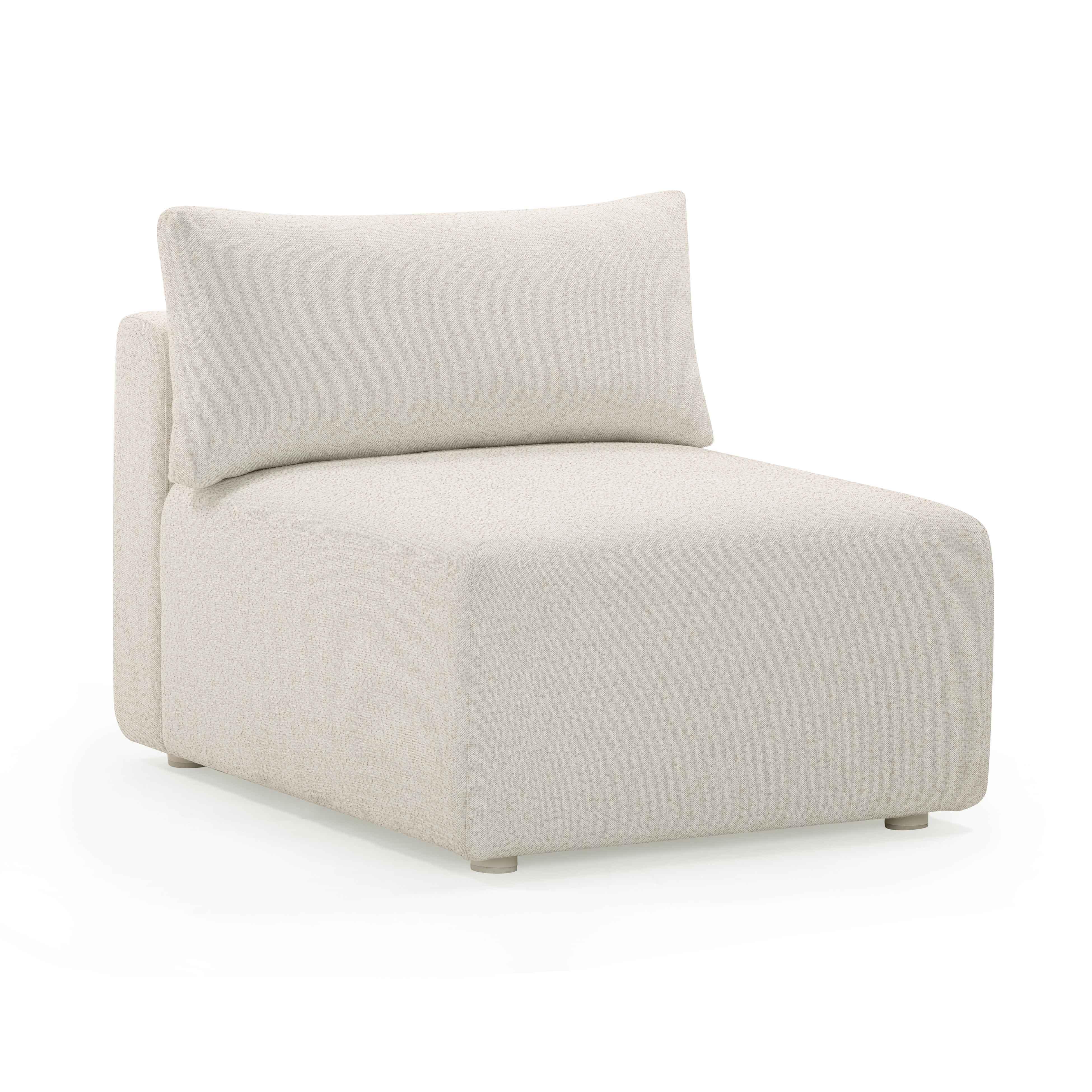 Hangover Cream Modular Outdoor Armless Chair - Image 8