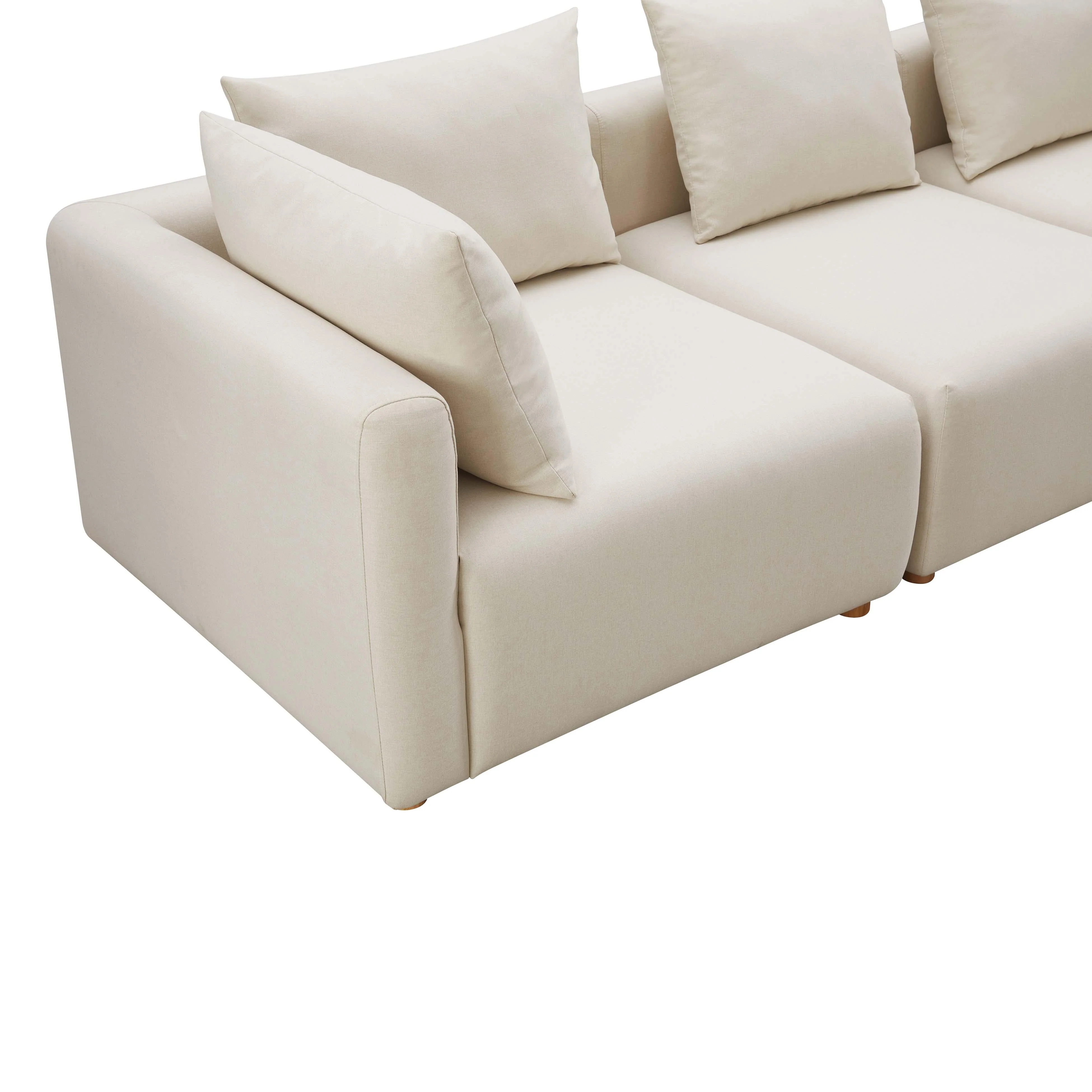 Hangover Cream Performance Linen Sofa - Image 5