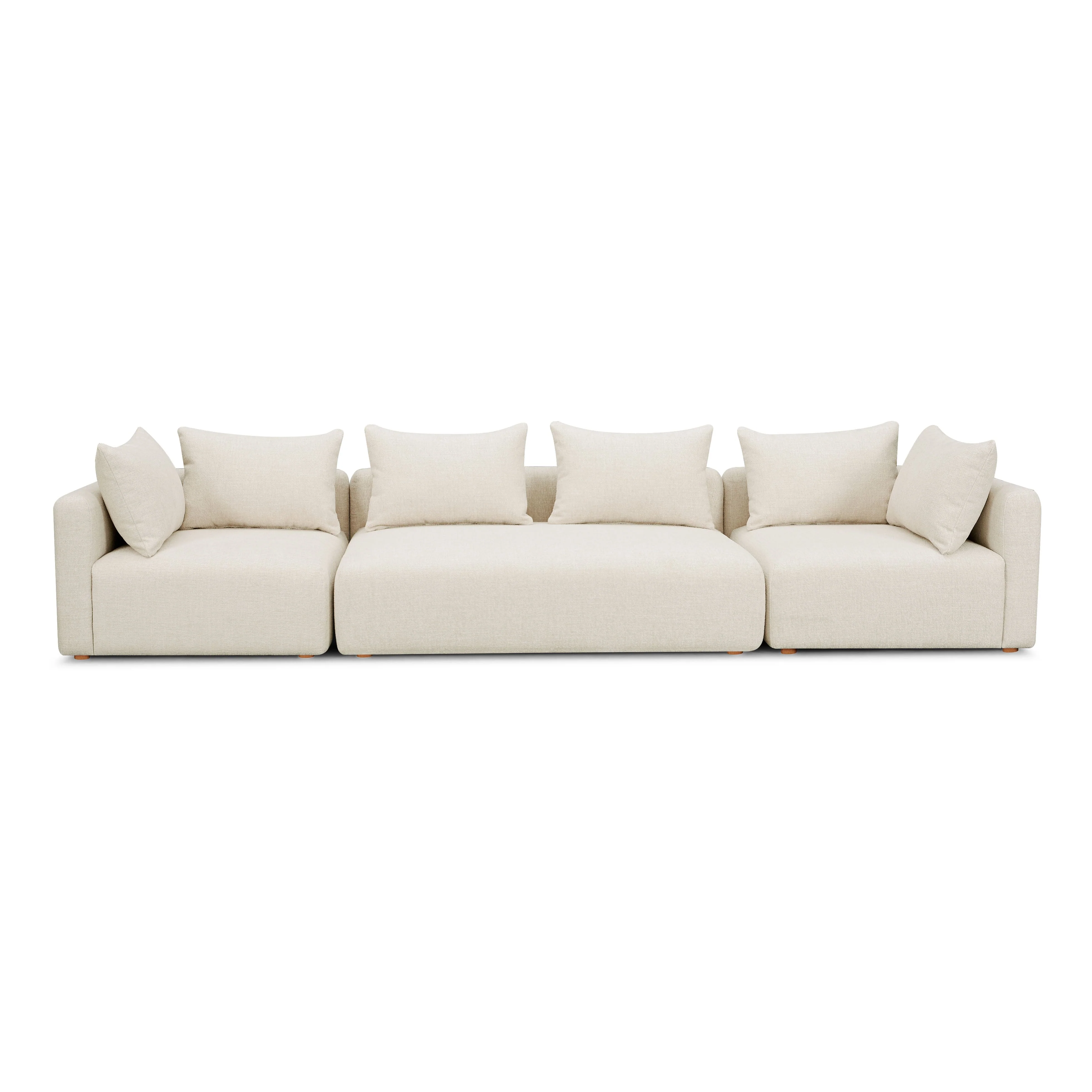 Hangover Heavy Textured Fabric 145" Long Sofa - Image 2