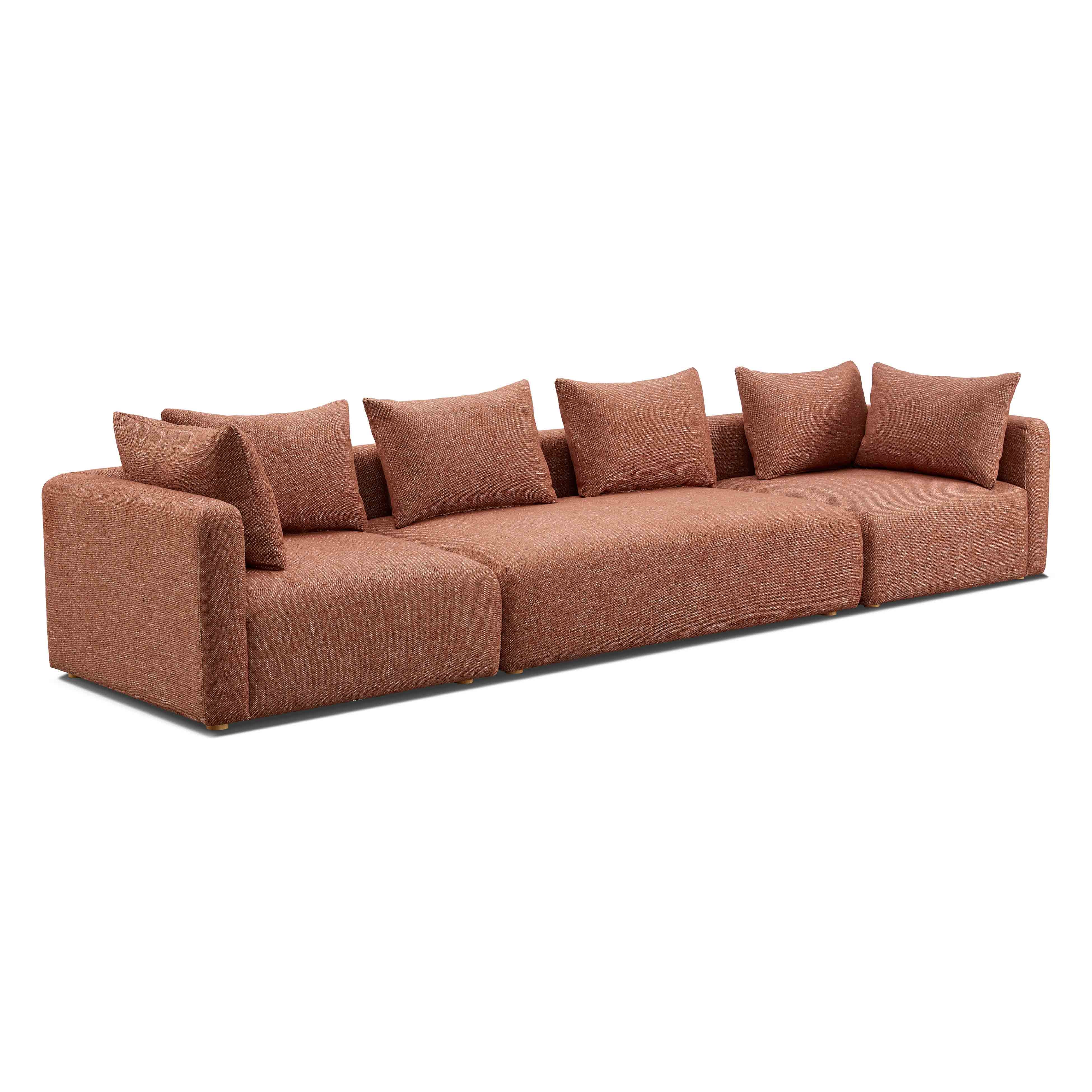 Hangover Heavy Textured Fabric 145" Long Sofa - Image 6