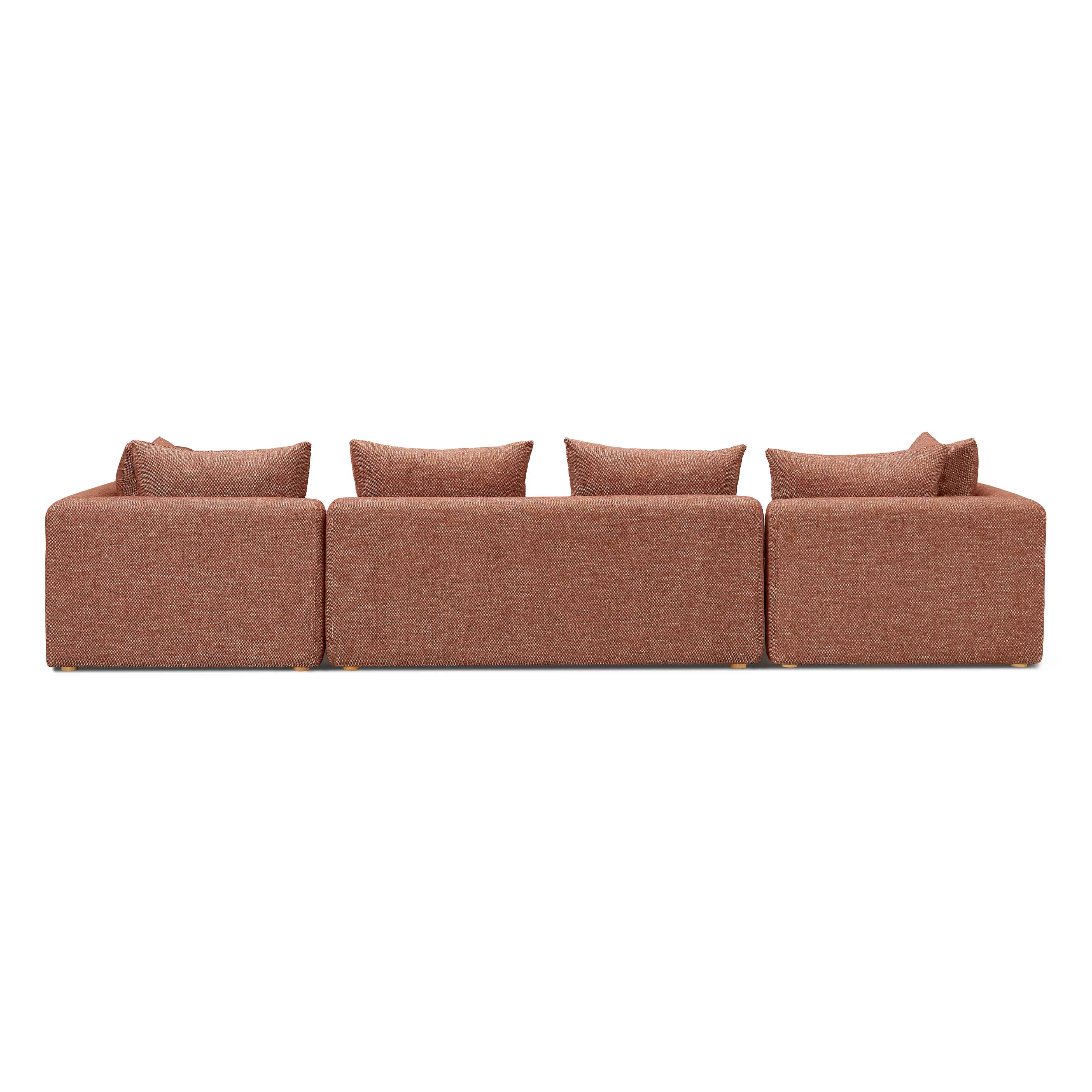 Hangover Heavy Textured Fabric 145" Long Sofa - Image 8
