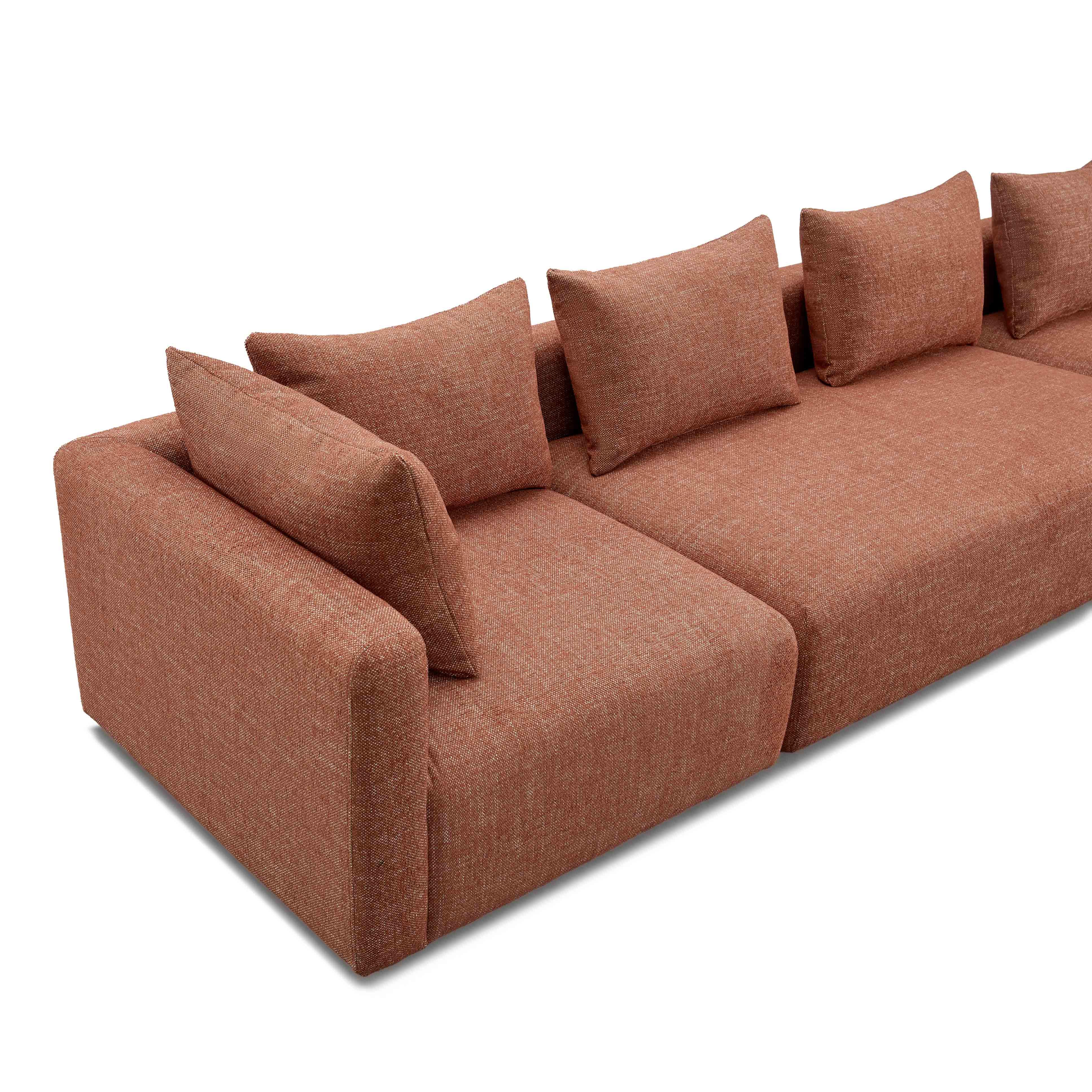 Hangover Heavy Textured Fabric 145" Long Sofa - Image 9