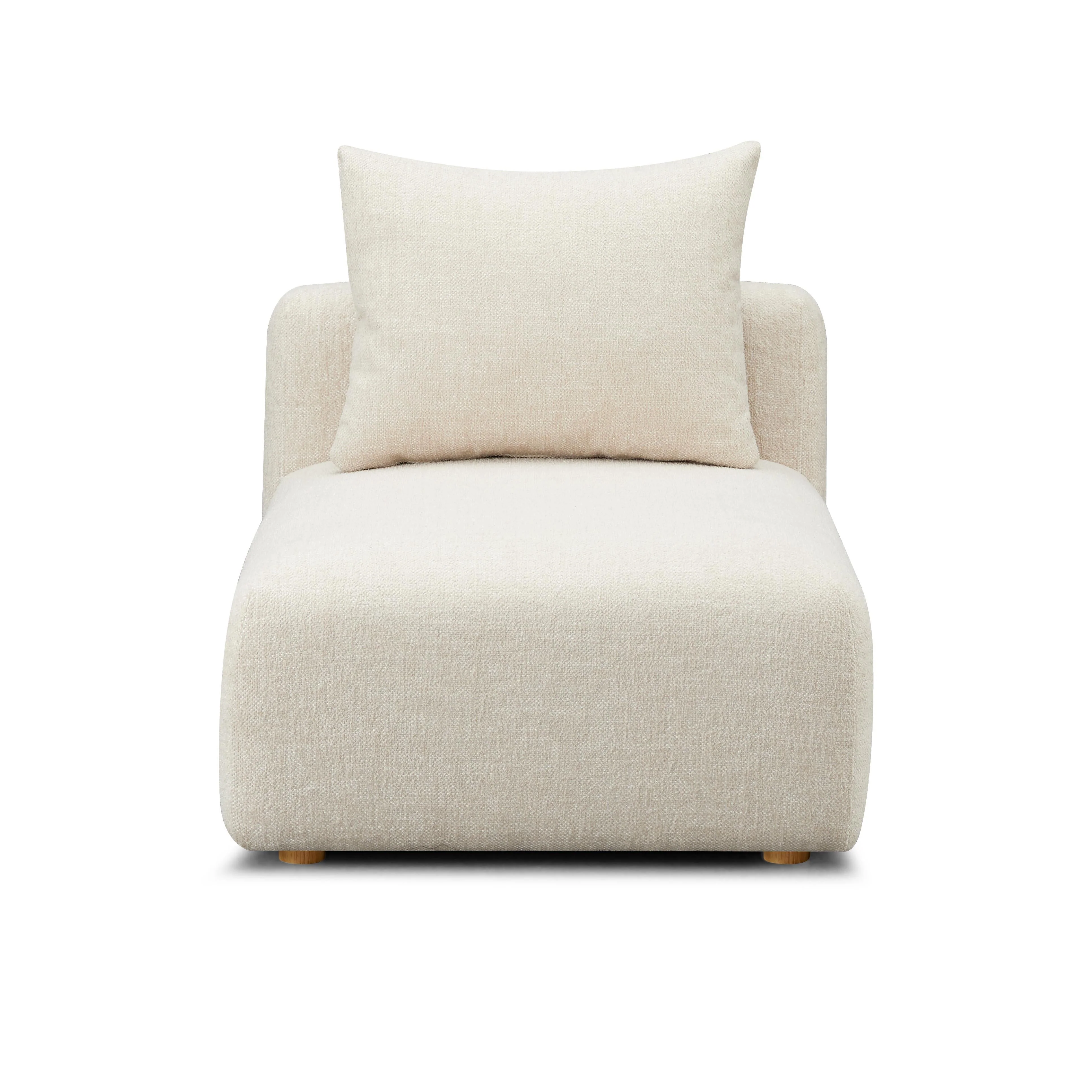 Hangover Heavy Textured Fabric Modular Armless Chair - Image 3