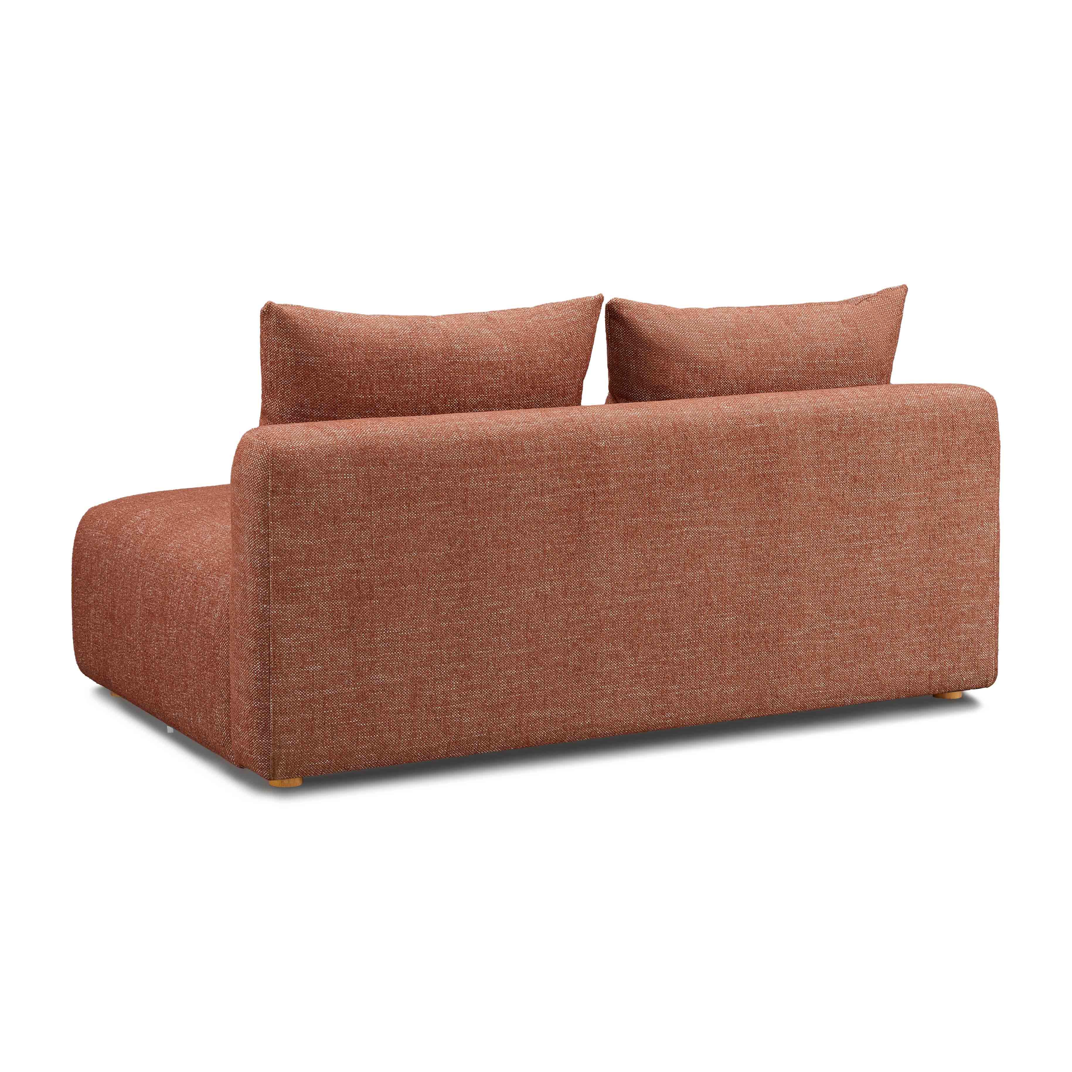Hangover Heavy Textured Fabric Modular Loveseat - Image 9