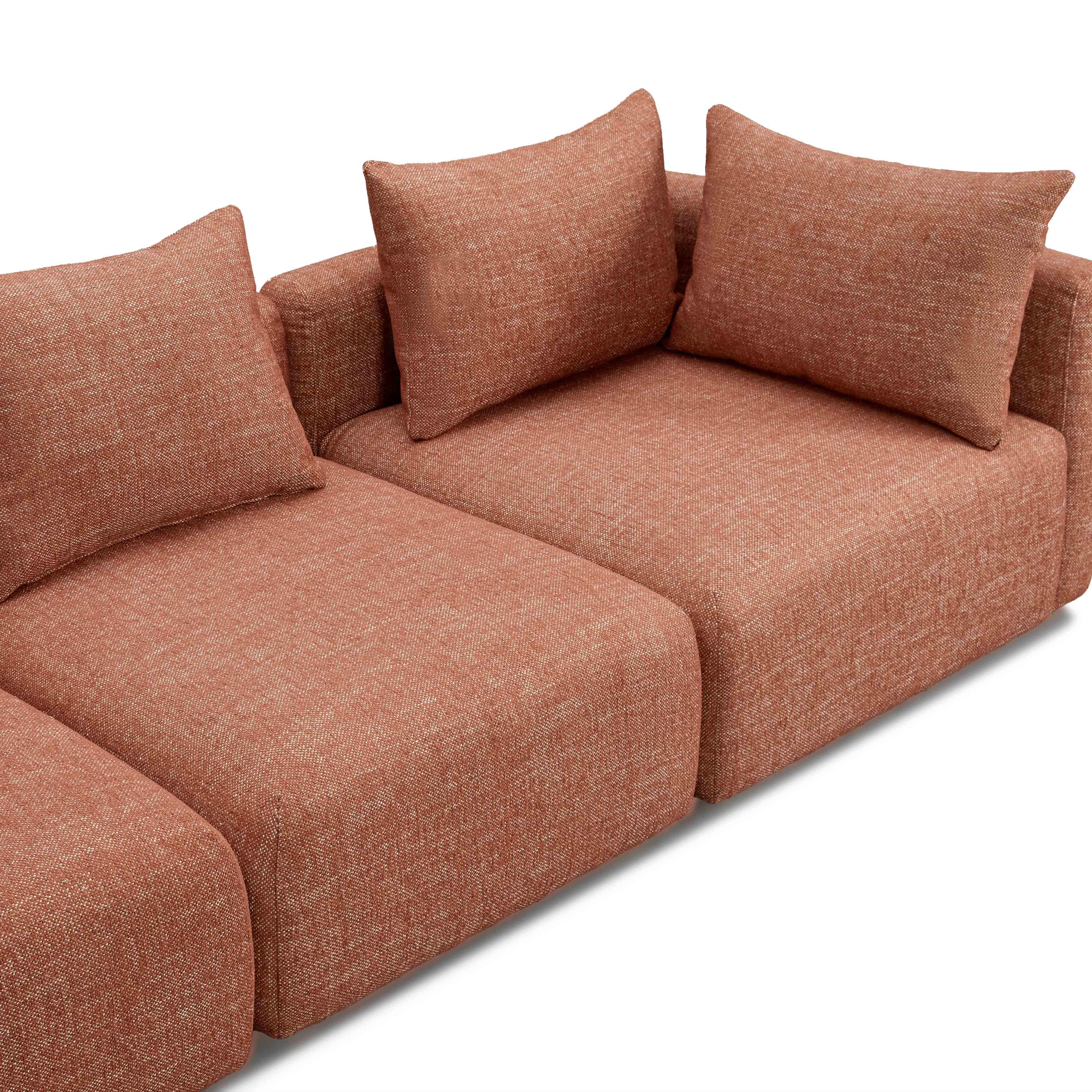 Hangover Textured Fabric 5-Piece Modular L-Sectional - Image 7