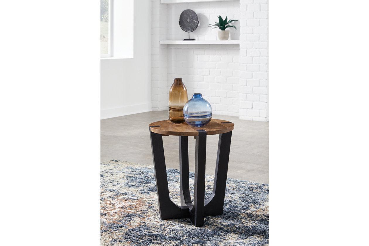 Hanneforth Brown/Black Coffee Table and 2 End Tables - Image 10