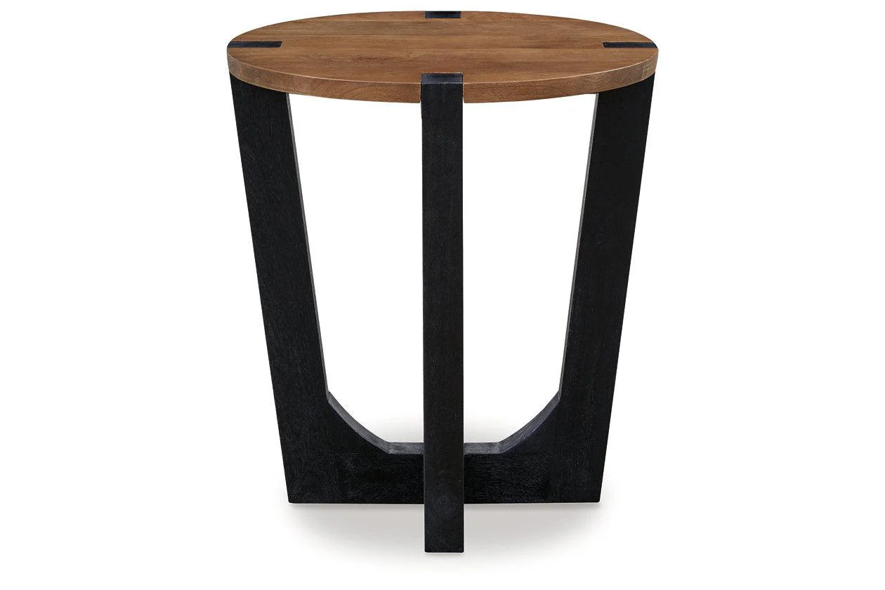 Hanneforth Brown/Black Coffee Table and 2 End Tables - Image 3