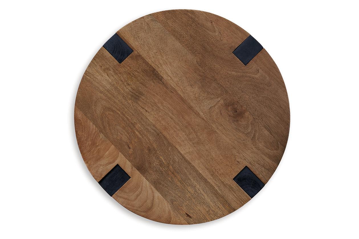Hanneforth Brown/Black Coffee Table and 2 End Tables - Image 4
