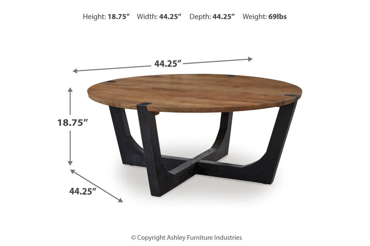 Hanneforth Brown/Black Coffee Table and 2 End Tables - Image 9