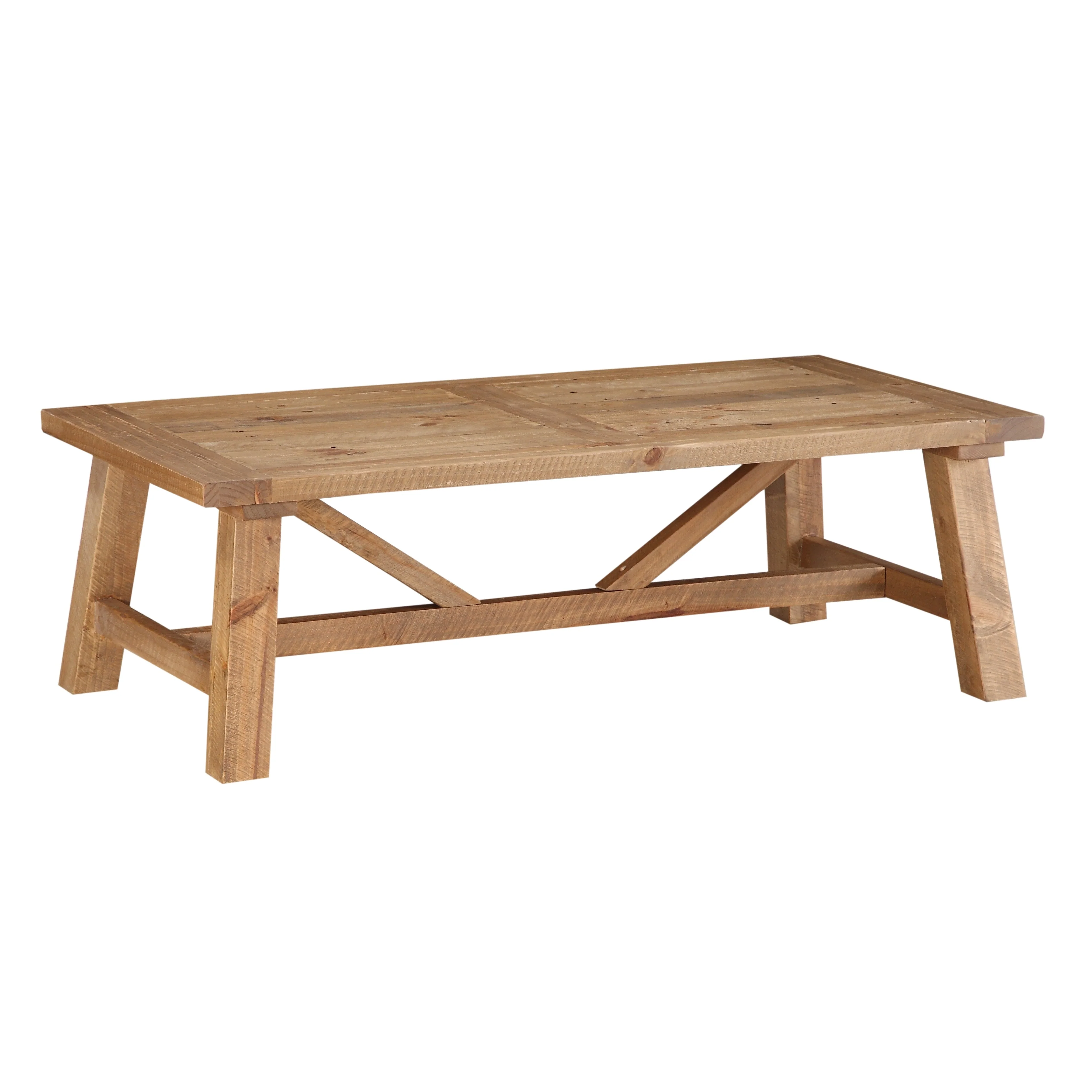Harby Reclaimed Wood Rectangular Coffee Table in Rustic Tawny - Image 3