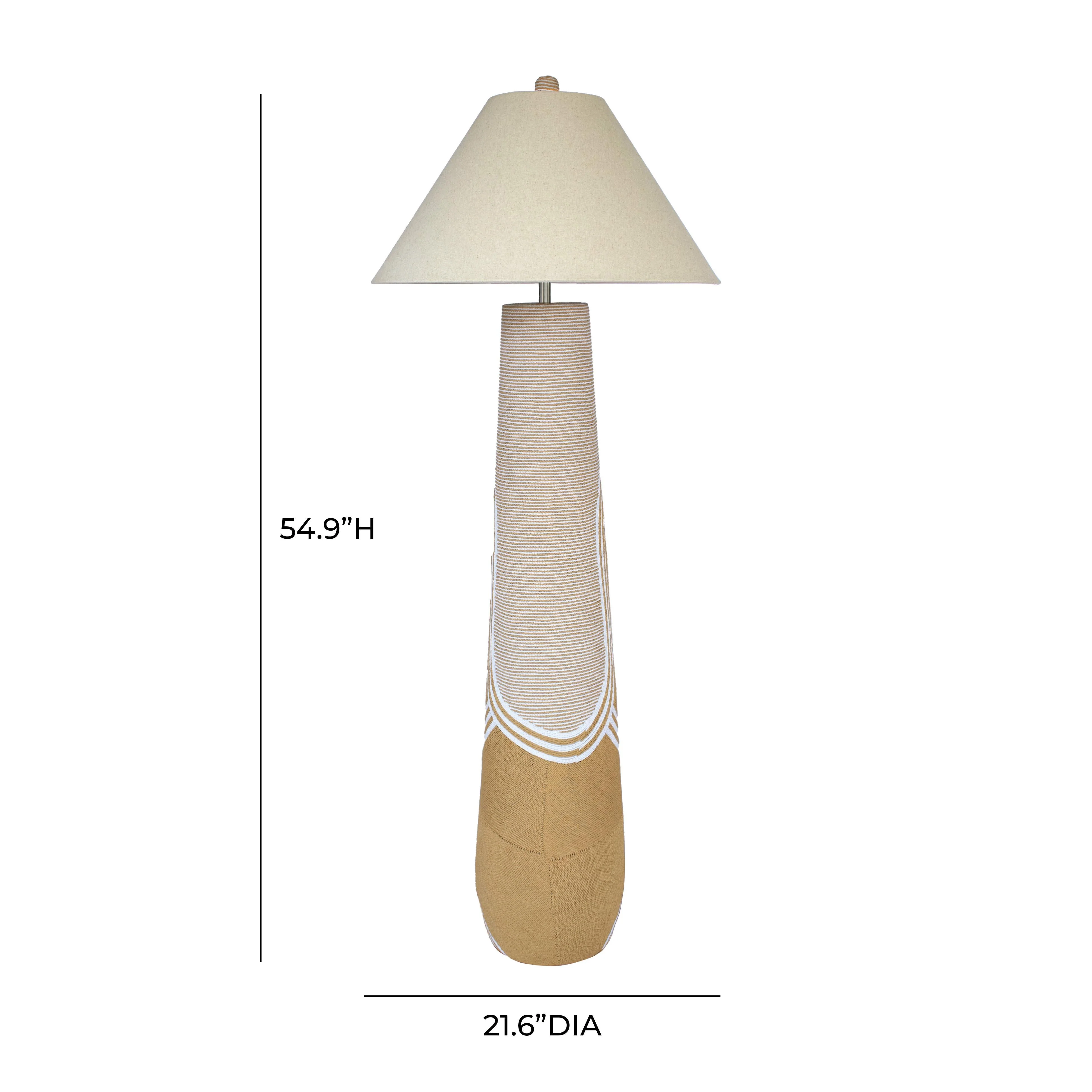 Harlee Natural Woven Floor Lamp - Image 6