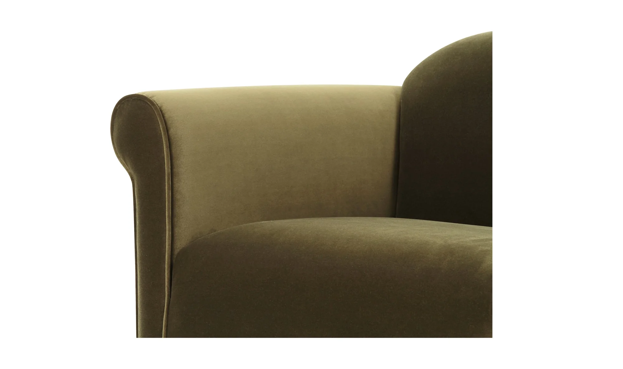 Harmony Accent Chair Dark Green Faux Mohair - Image 9