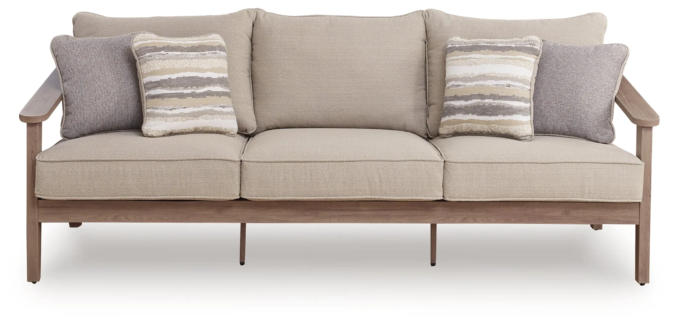 Harmony Headlands Natural/Gray Sofa with Cushion - Image 4