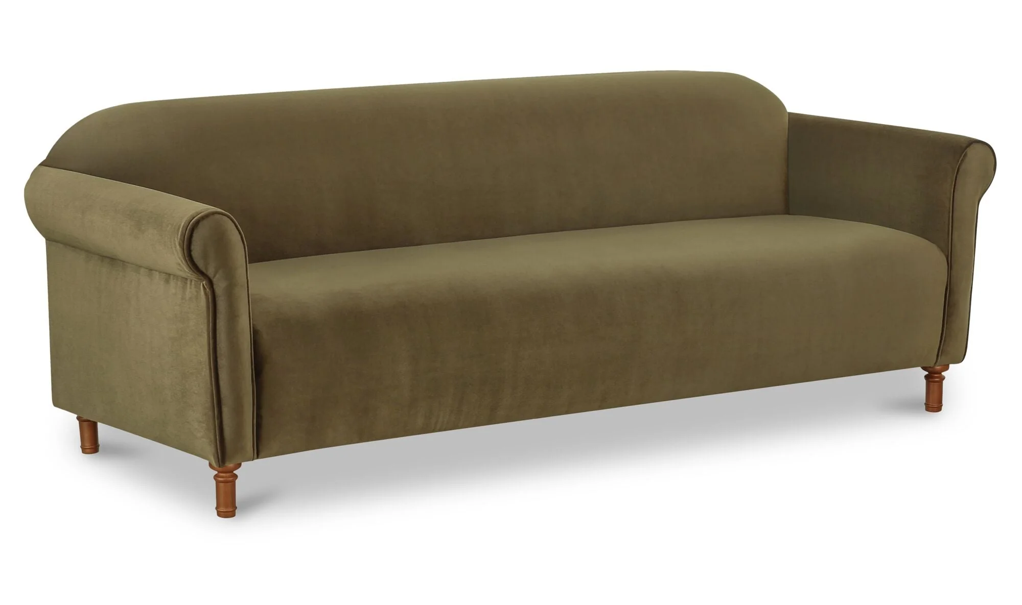 Harmony Sofa Dark Green Faux Mohair - Image 2