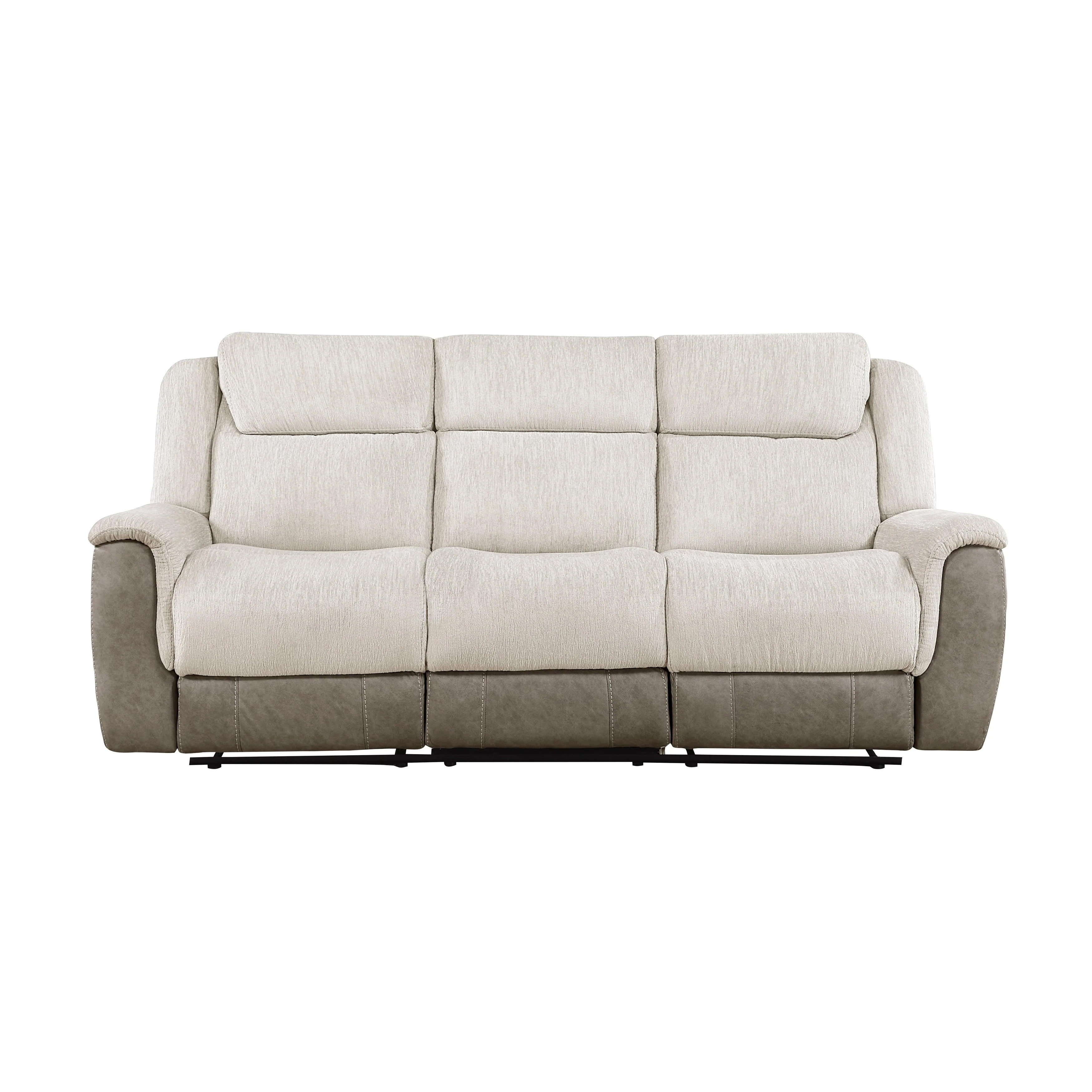 Harriette Beige/Brown Double Reclining Living Room Set - Image 3