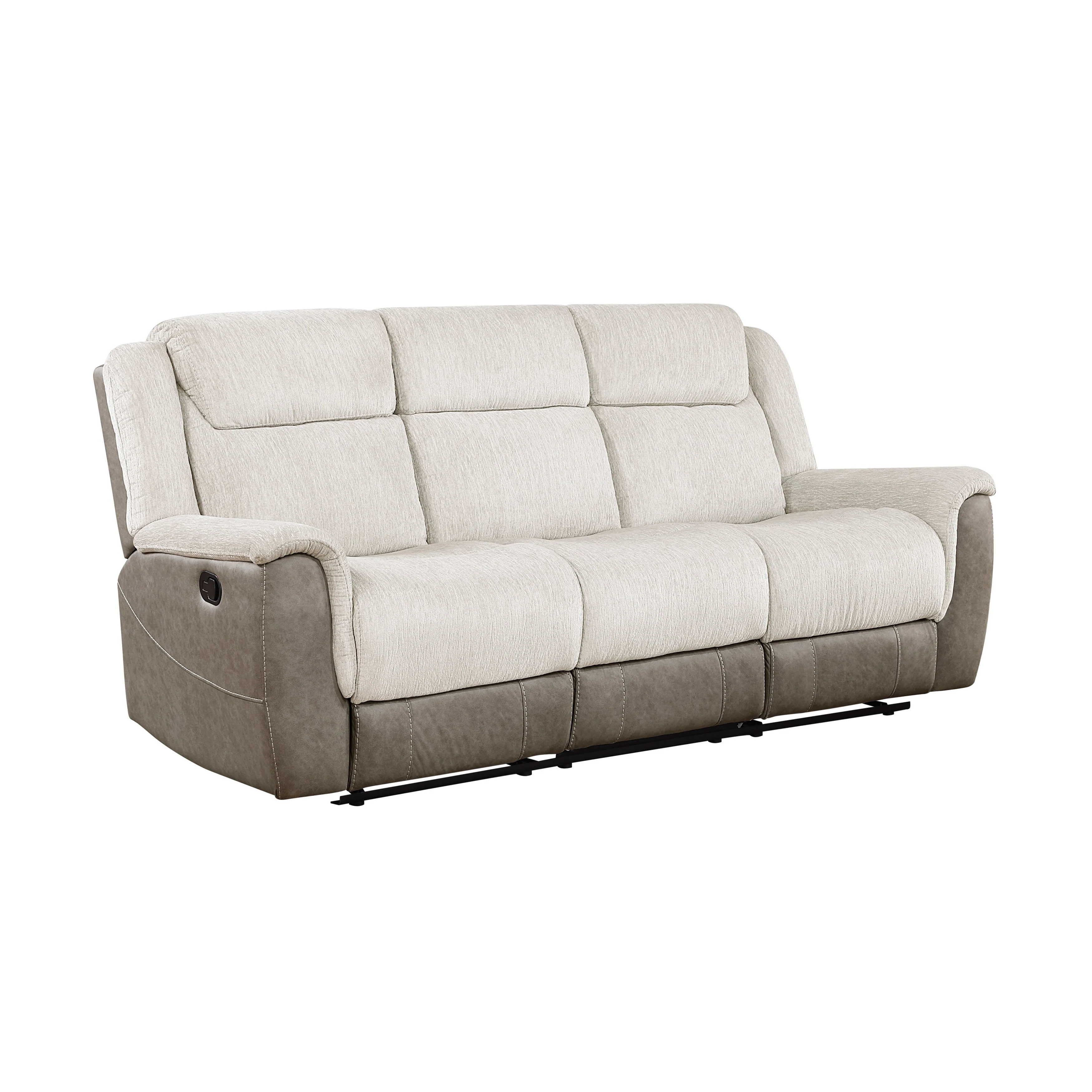 Harriette Beige/Brown Double Reclining Living Room Set - Image 4