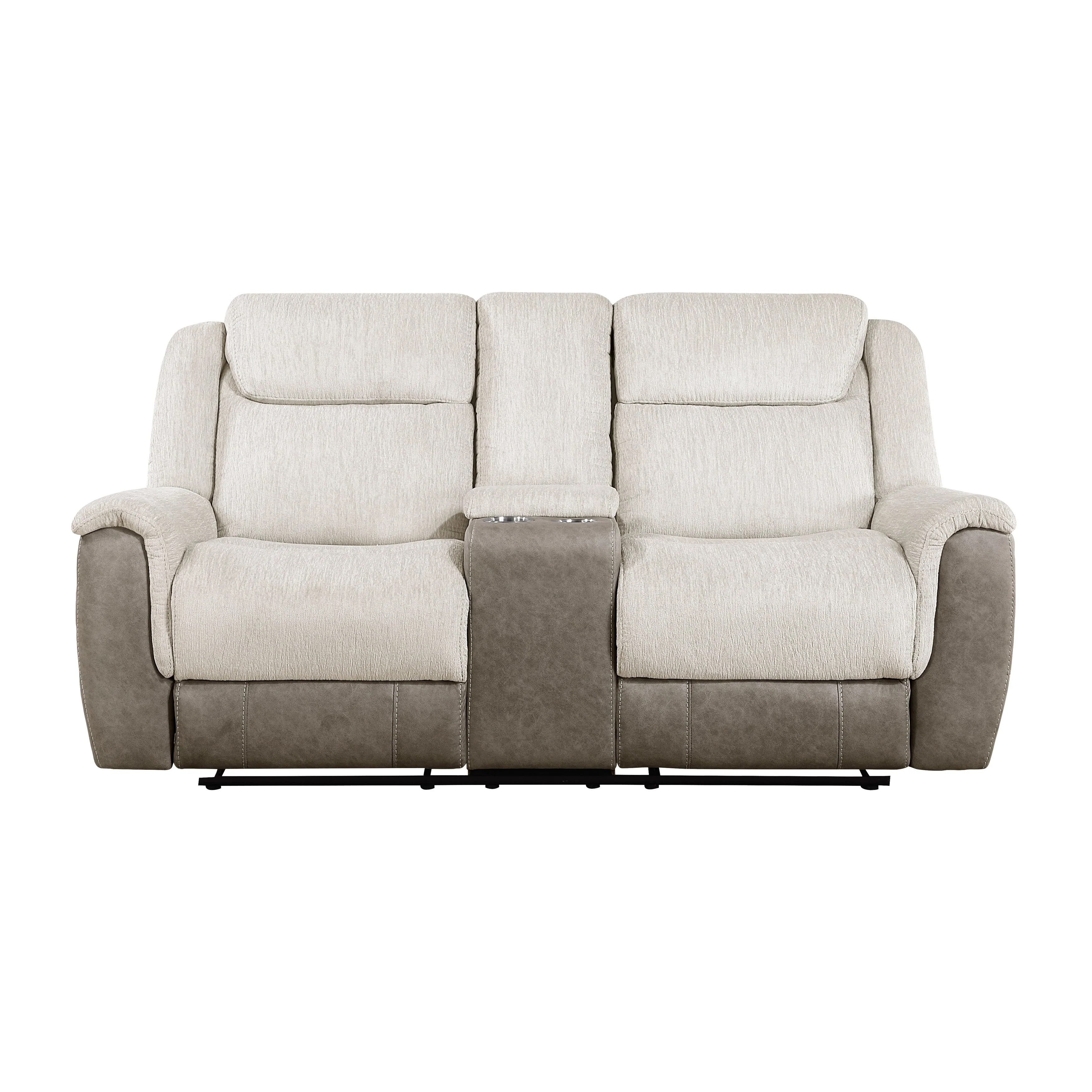 Harriette Beige/Brown Double Reclining Living Room Set - Image 7