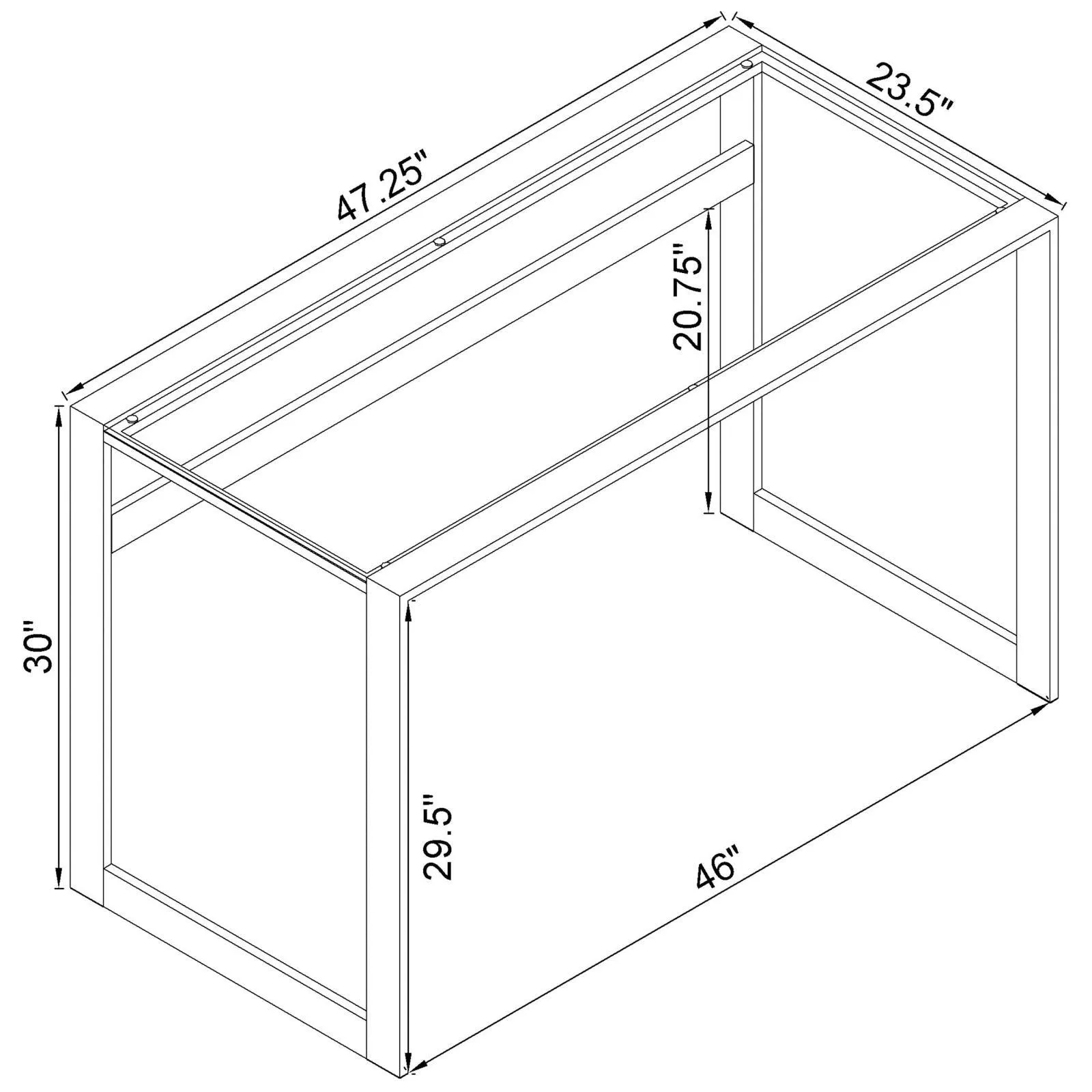 Hartford Chrome Glass Top Writing Desk - Image 10