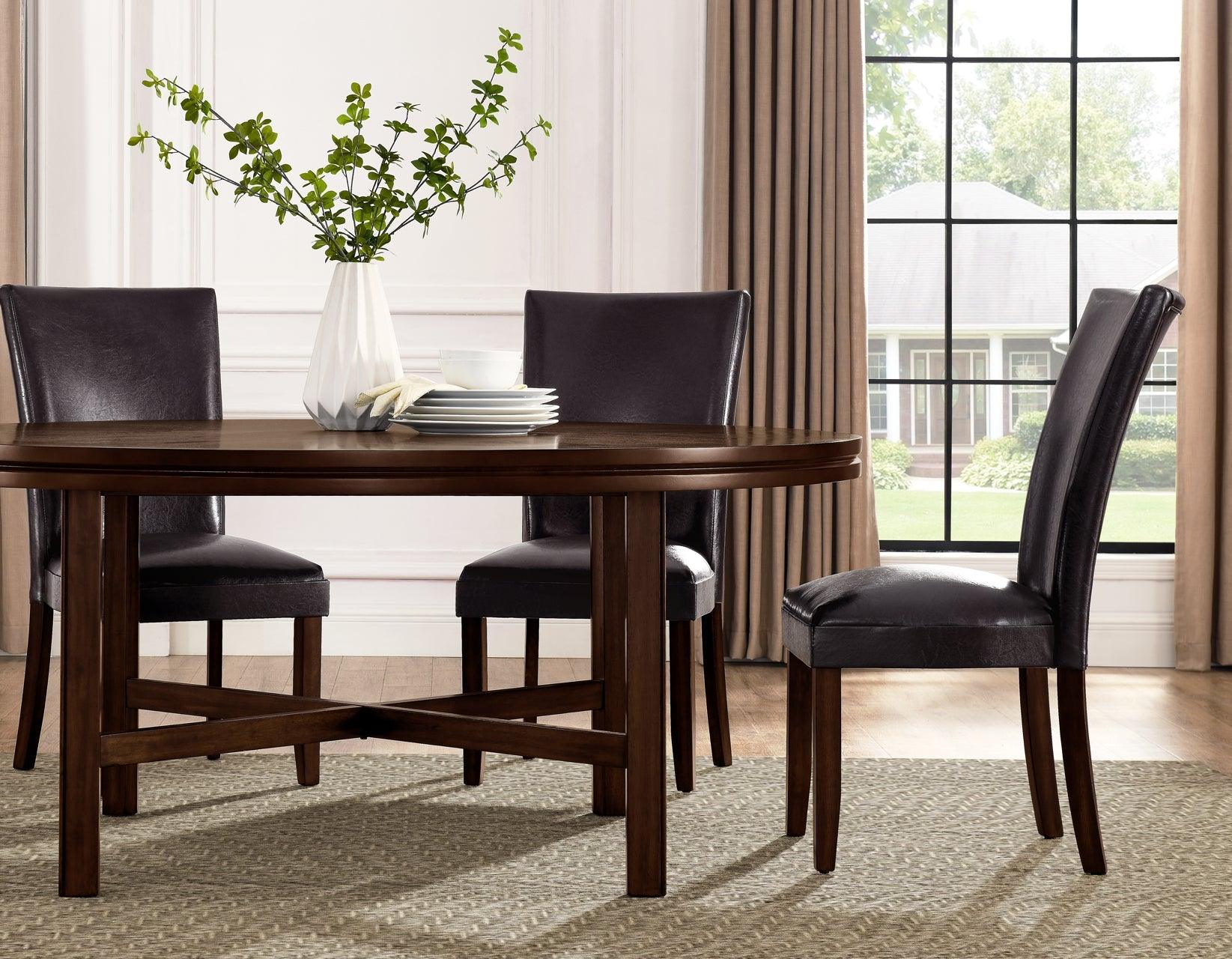 Hartford Vegan Leather Side Chair, Brown, Set of 2 - Image 8