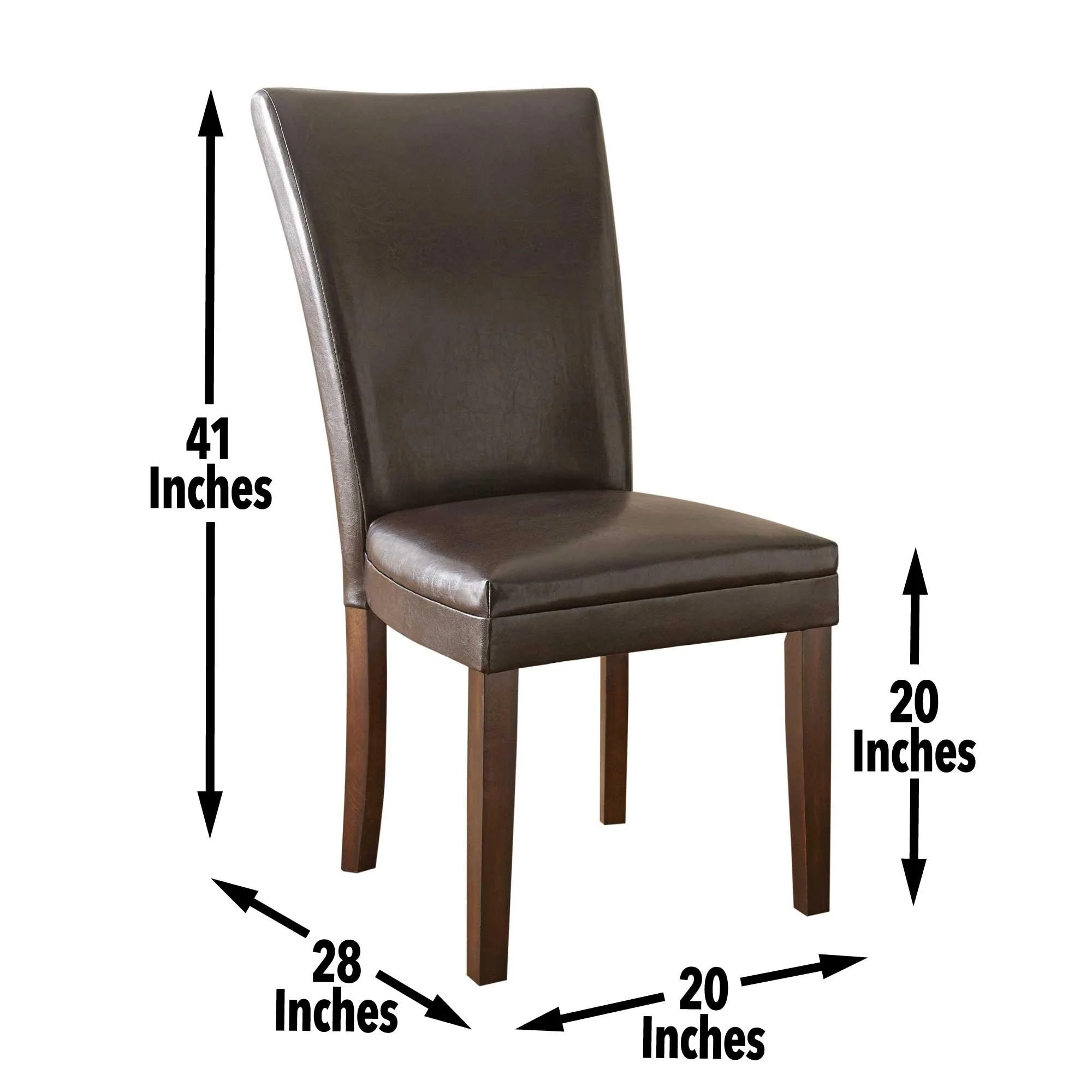 Hartford Vegan Leather Side Chair, Brown, Set of 2 - Image 9