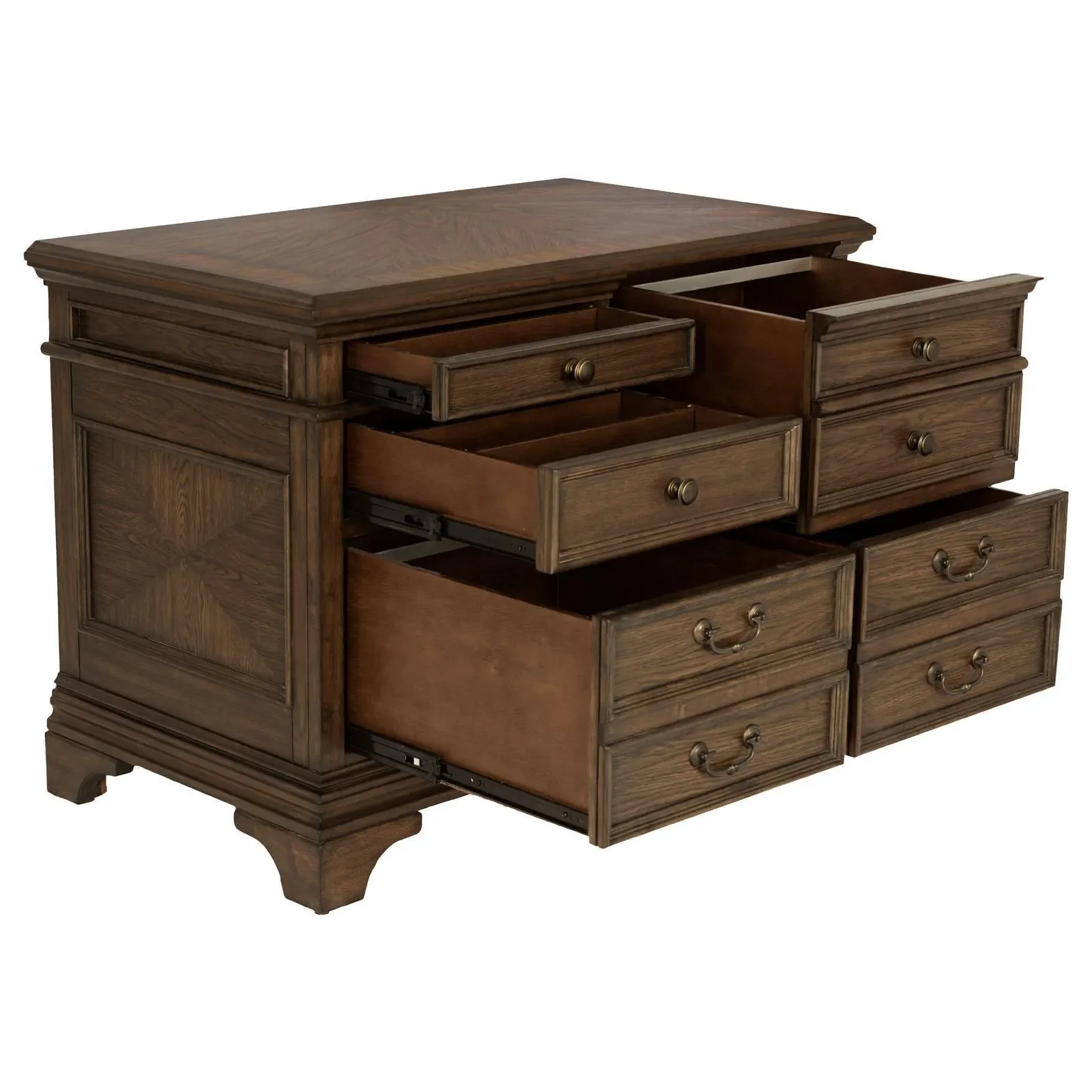 Hartshill Burnished Oak 5-Drawer File Cabinet - Image 2