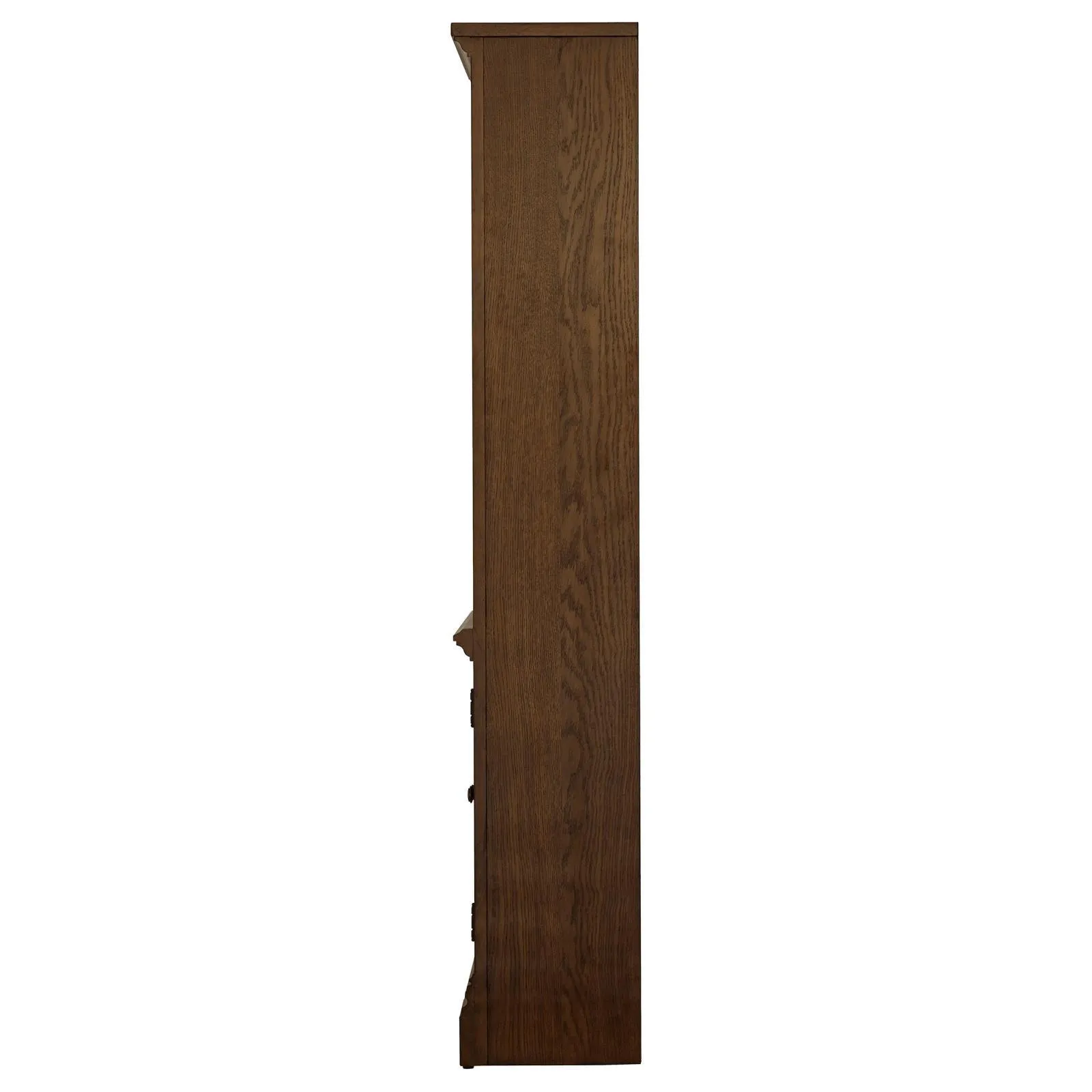 Hartshill Burnished Oak Bookcase with Cabinet - Image 5